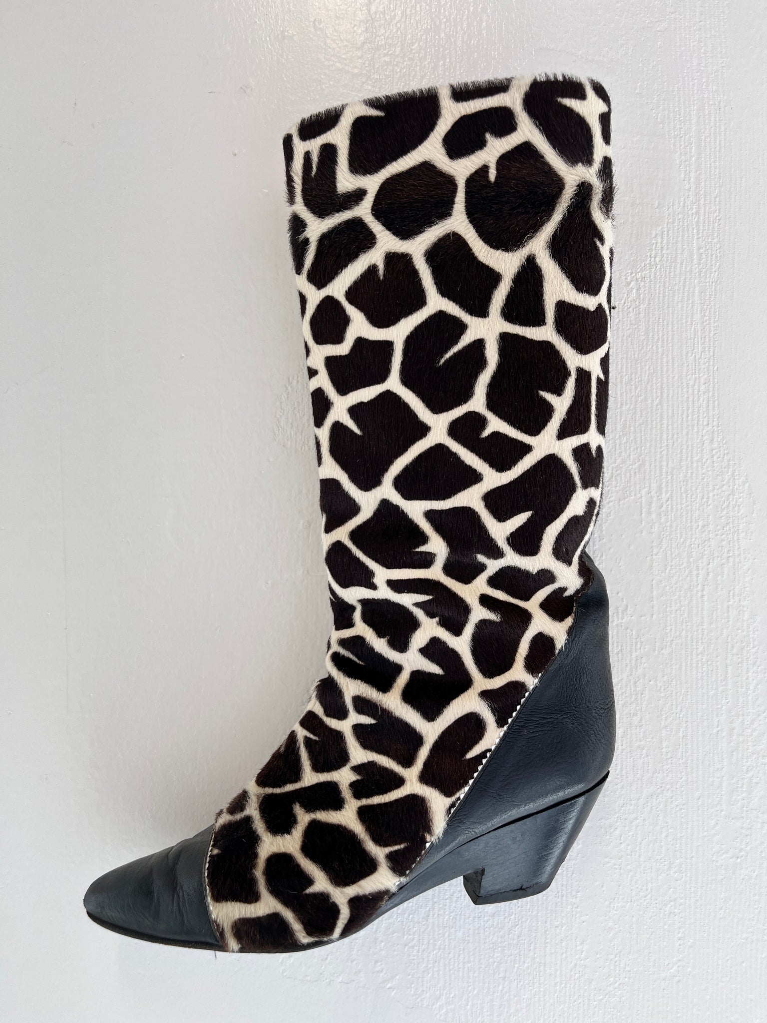 Giraffe Print pony hair boot