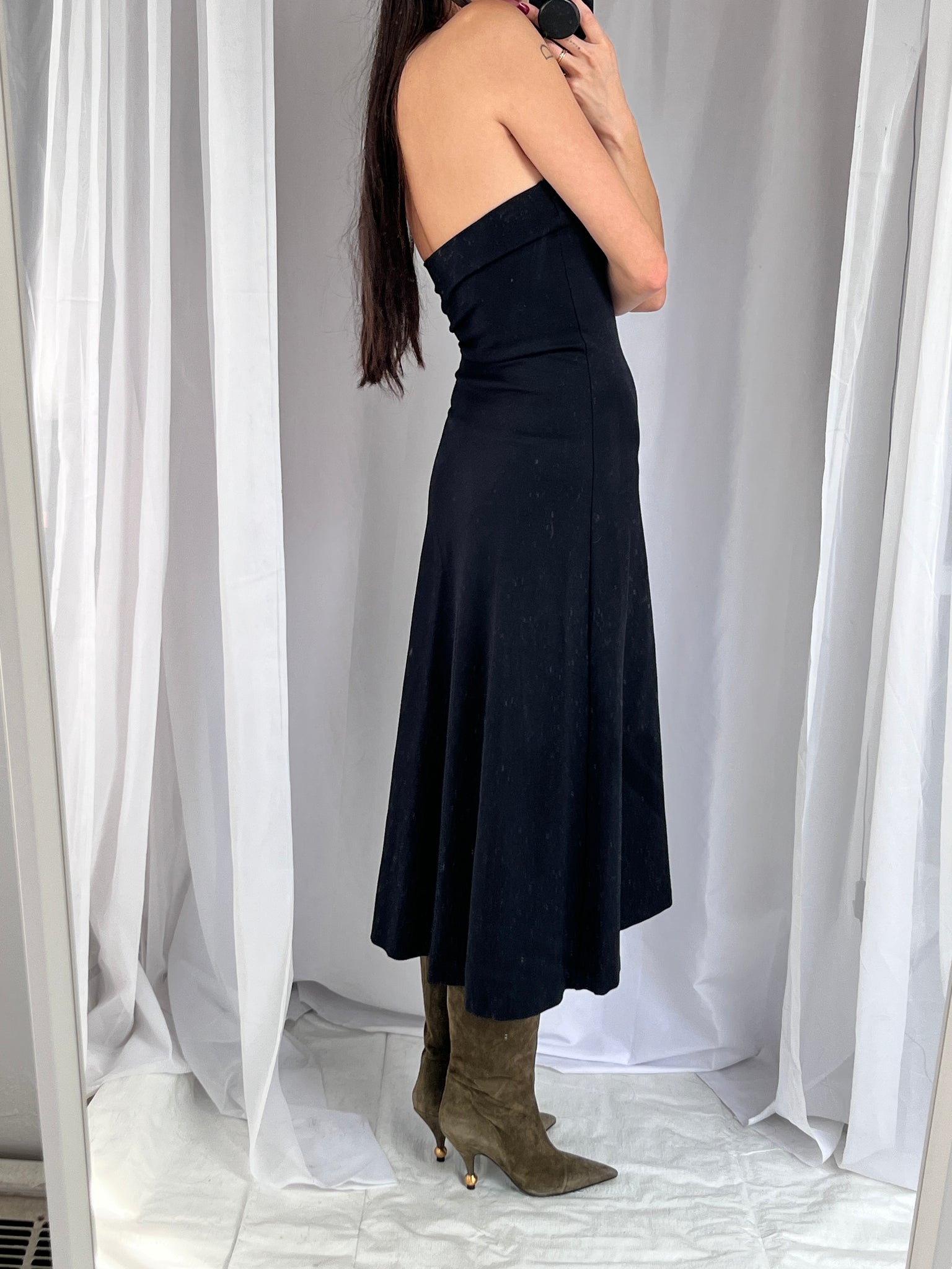 Jil Sander Strapless Midi Dress