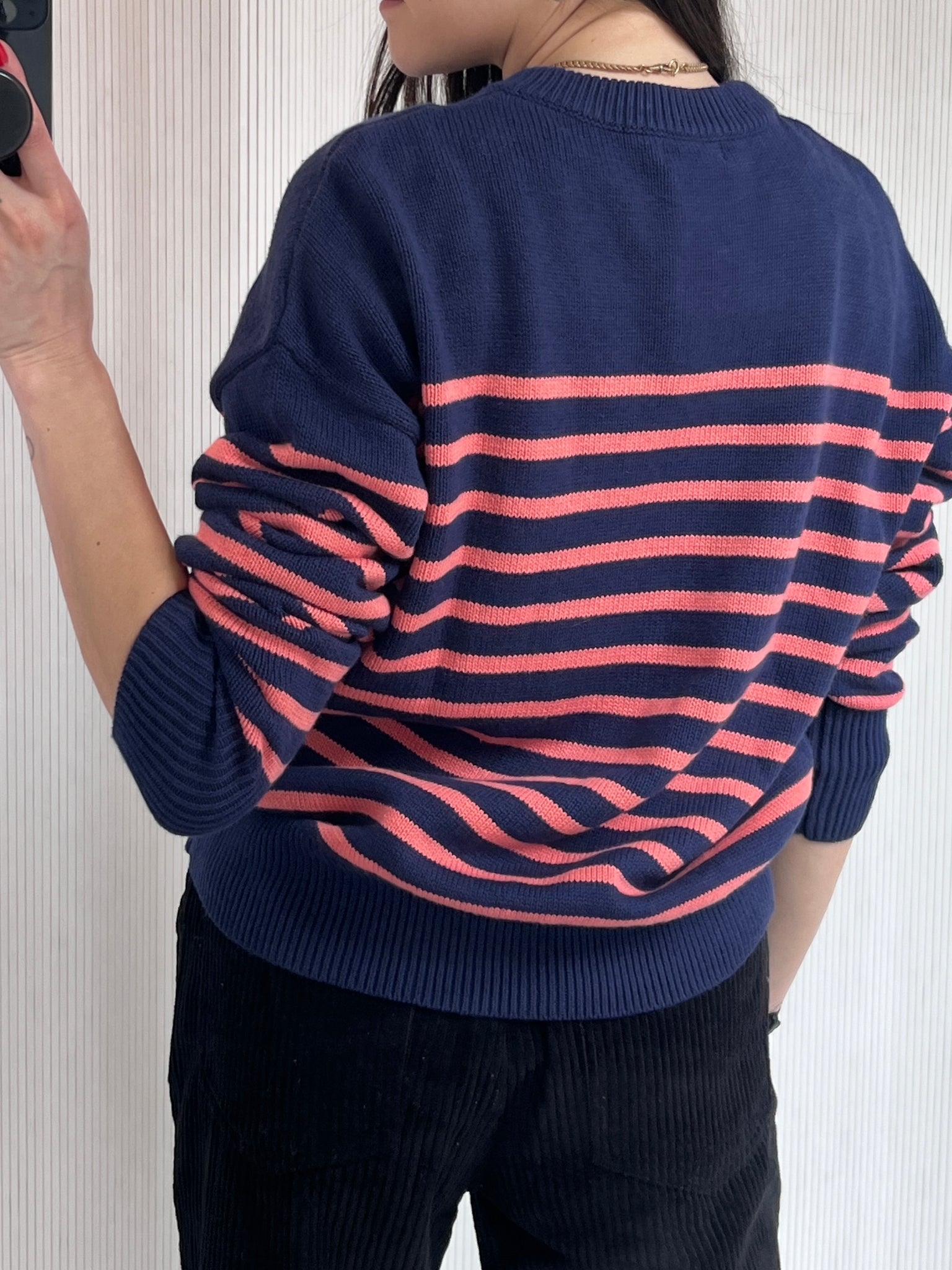 Striped cotton sweater