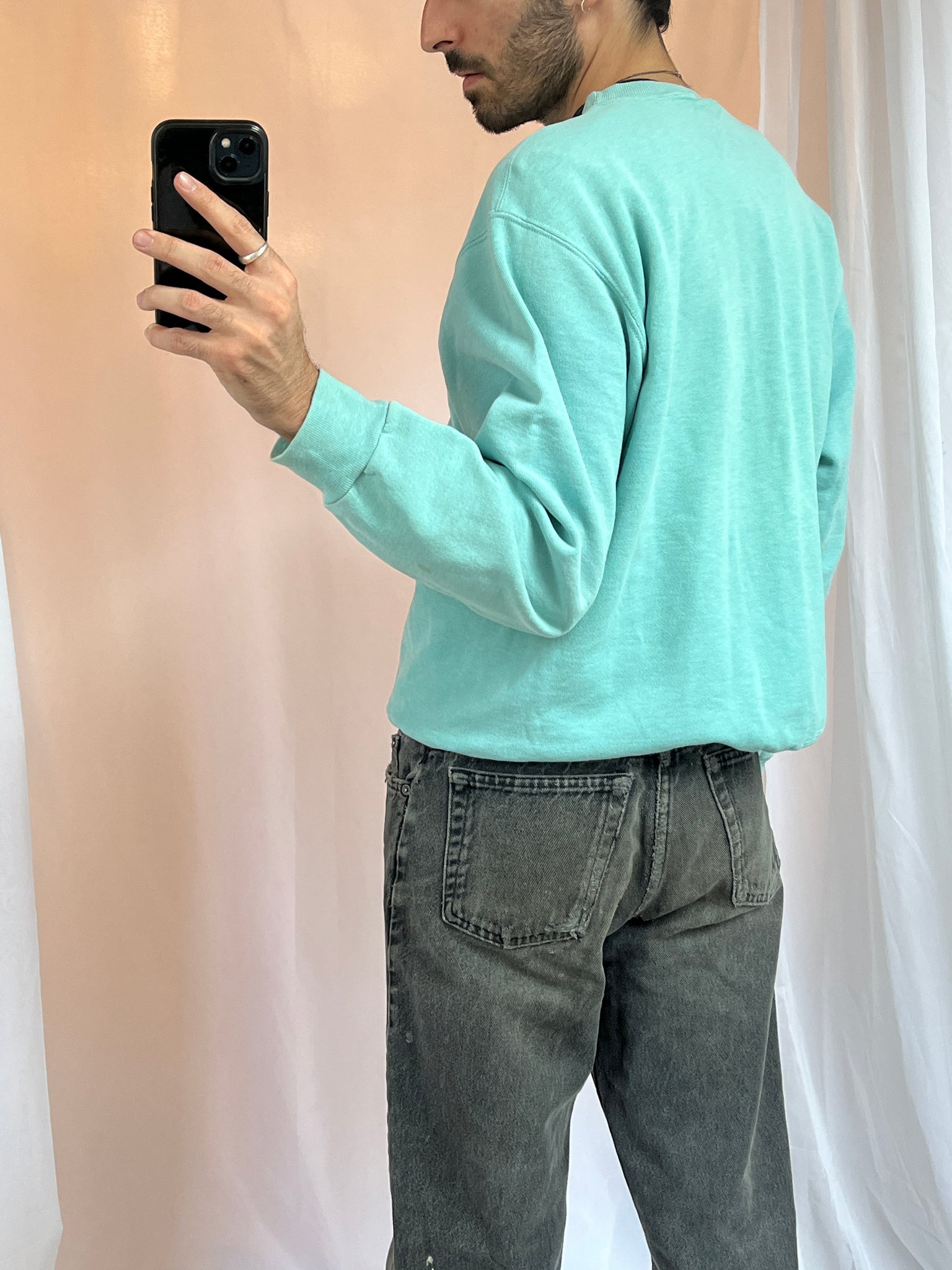 Champion Made In USA Teal Crewneck