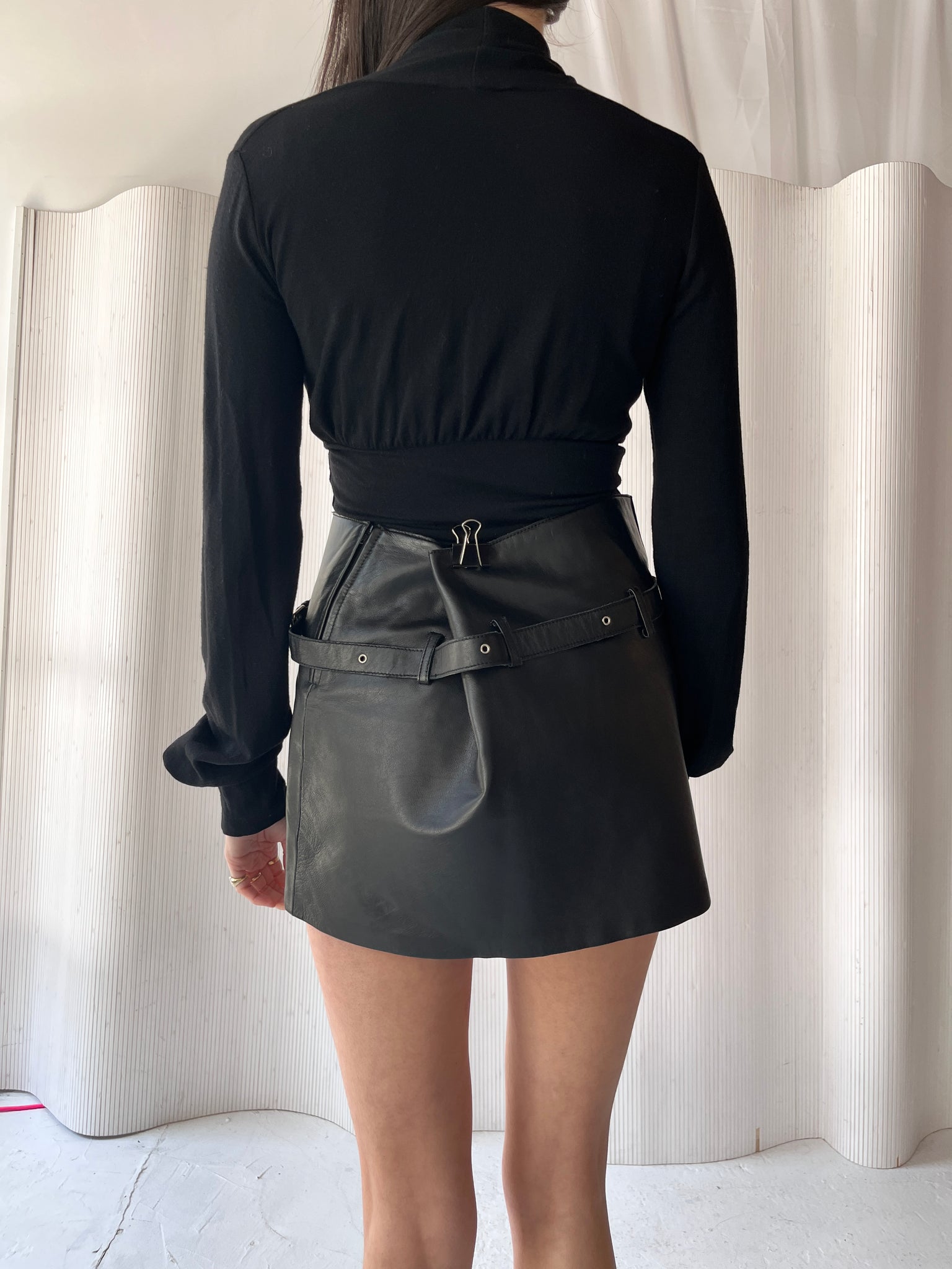 Rinascimento 2000s Leather Skirt