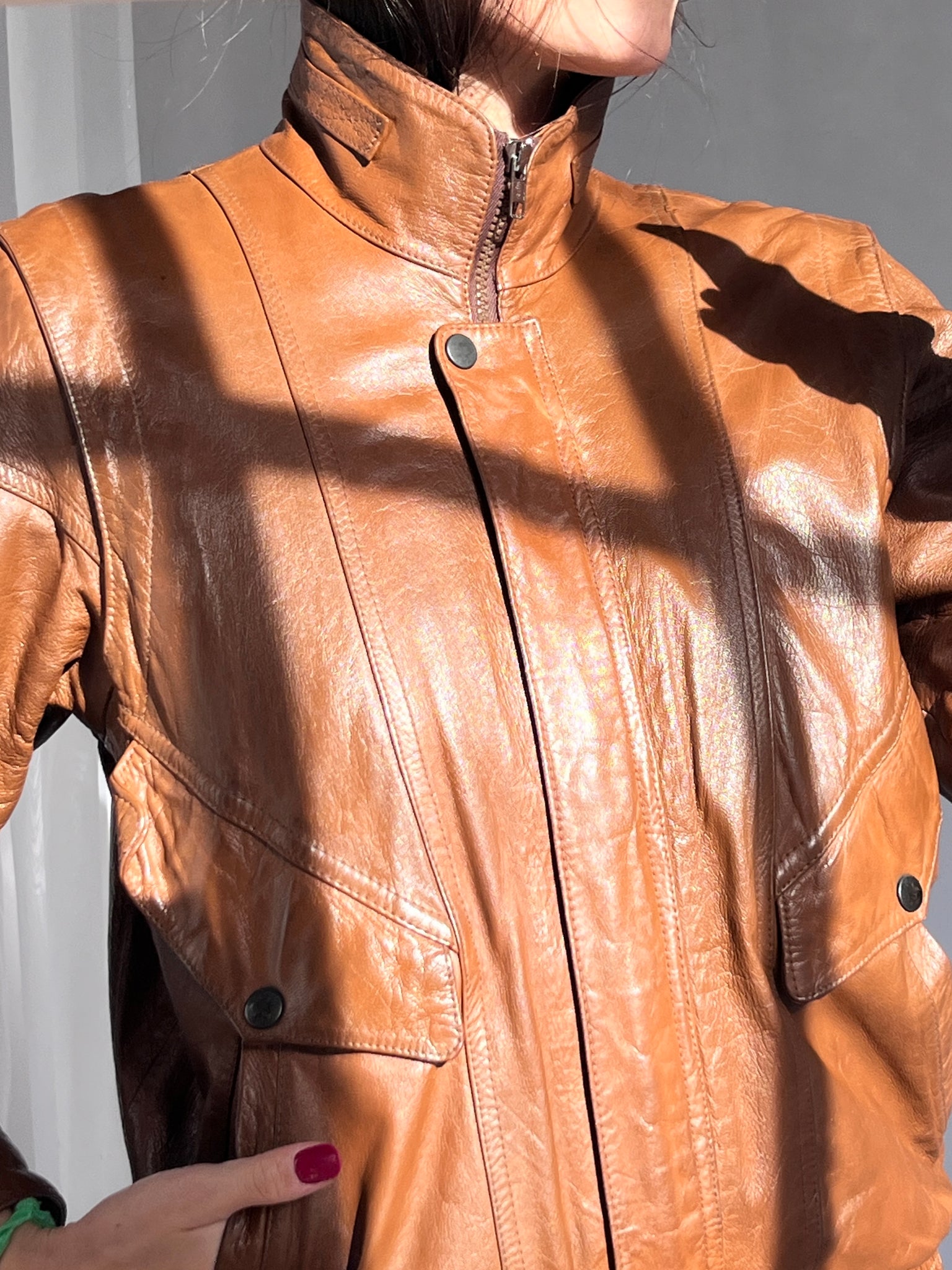 Soft Toffee Leather Jacket