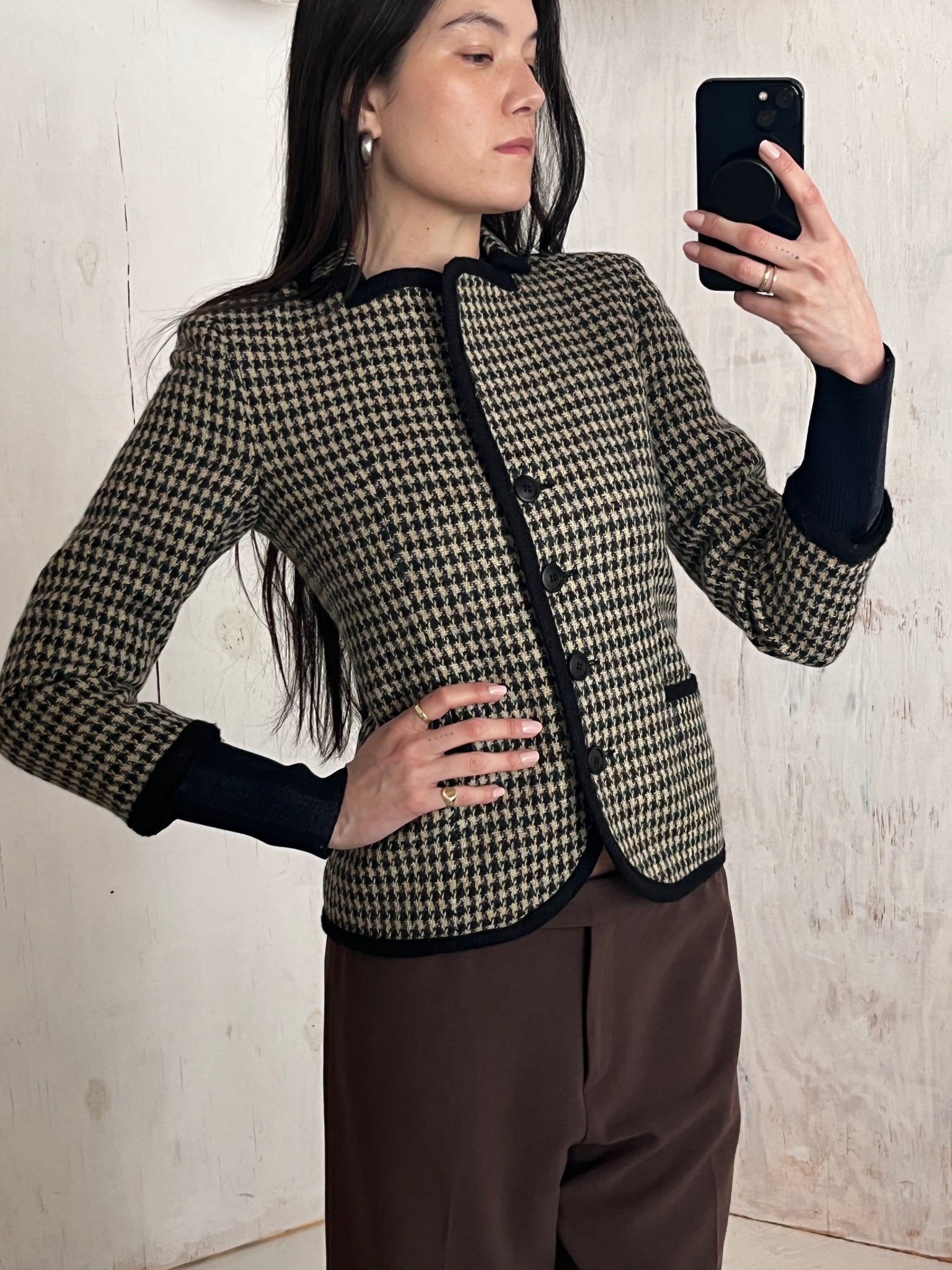 Liz Claiborne Houndstooth Blazer