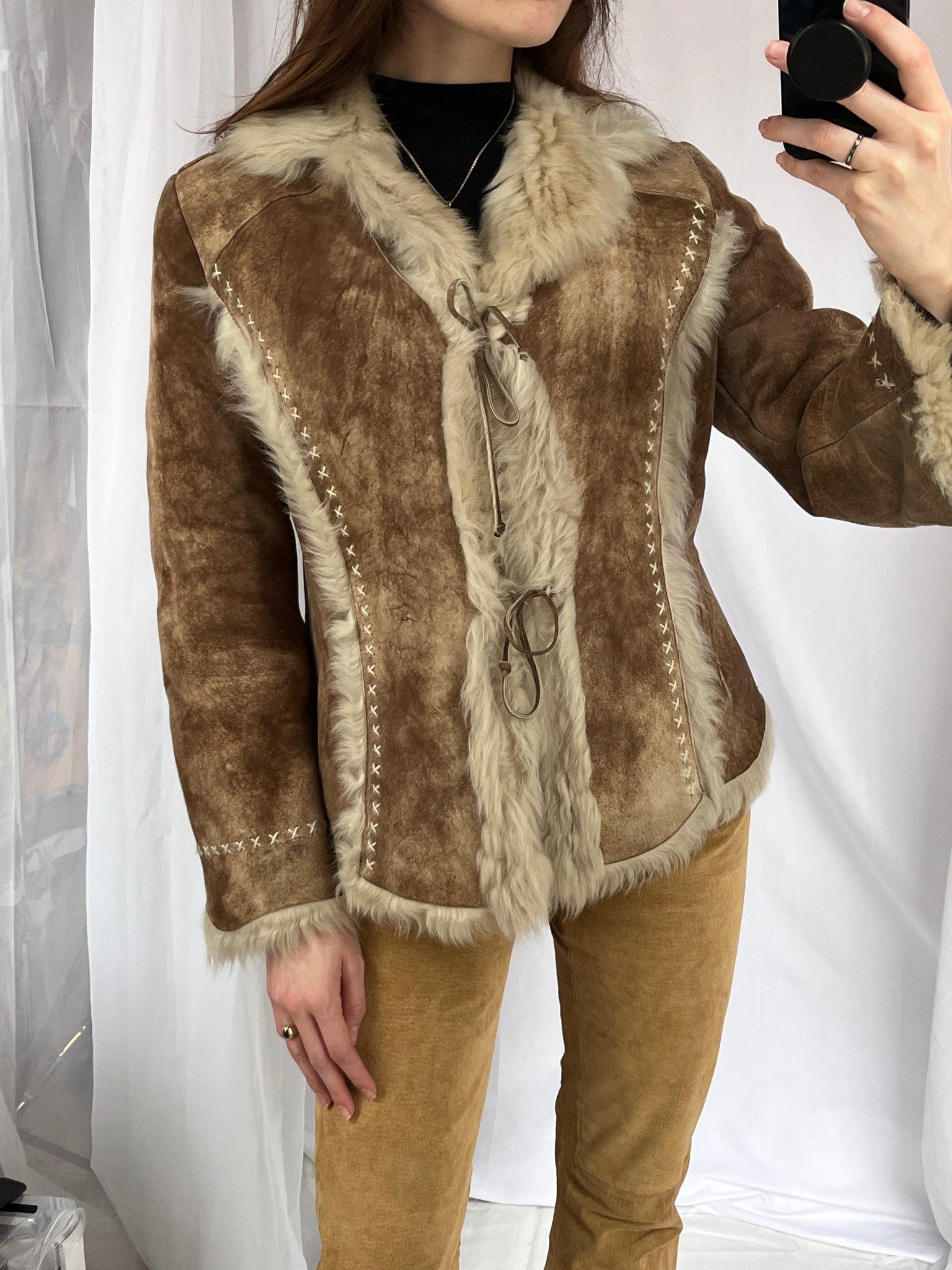 Long-Cut Italian Shearling Jacket