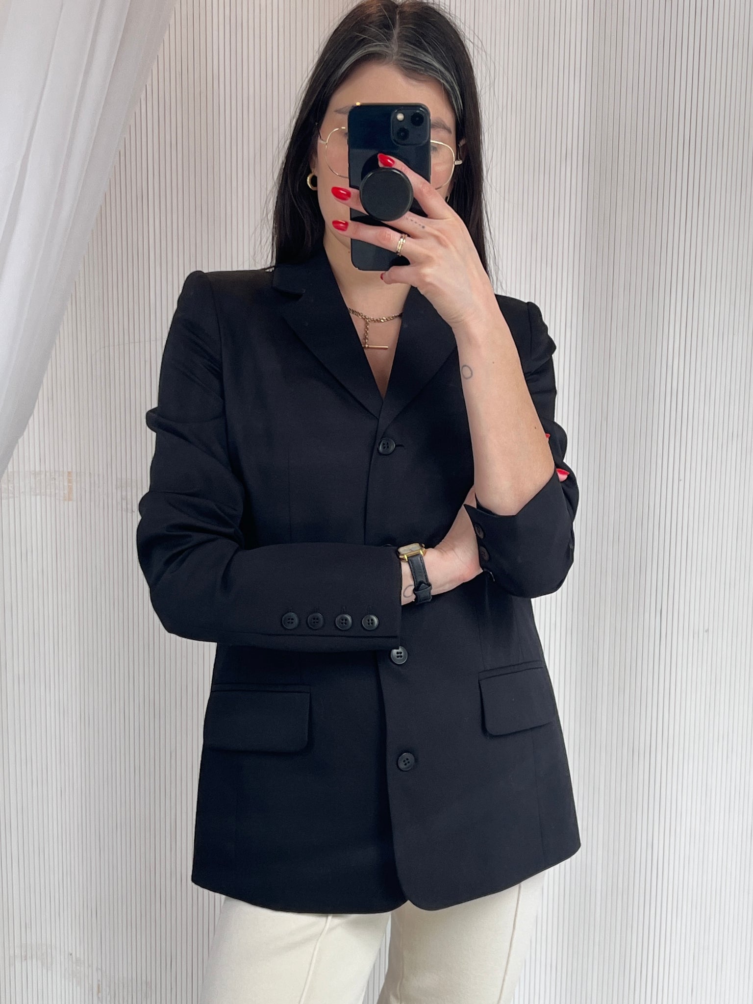 Black single breast blazer