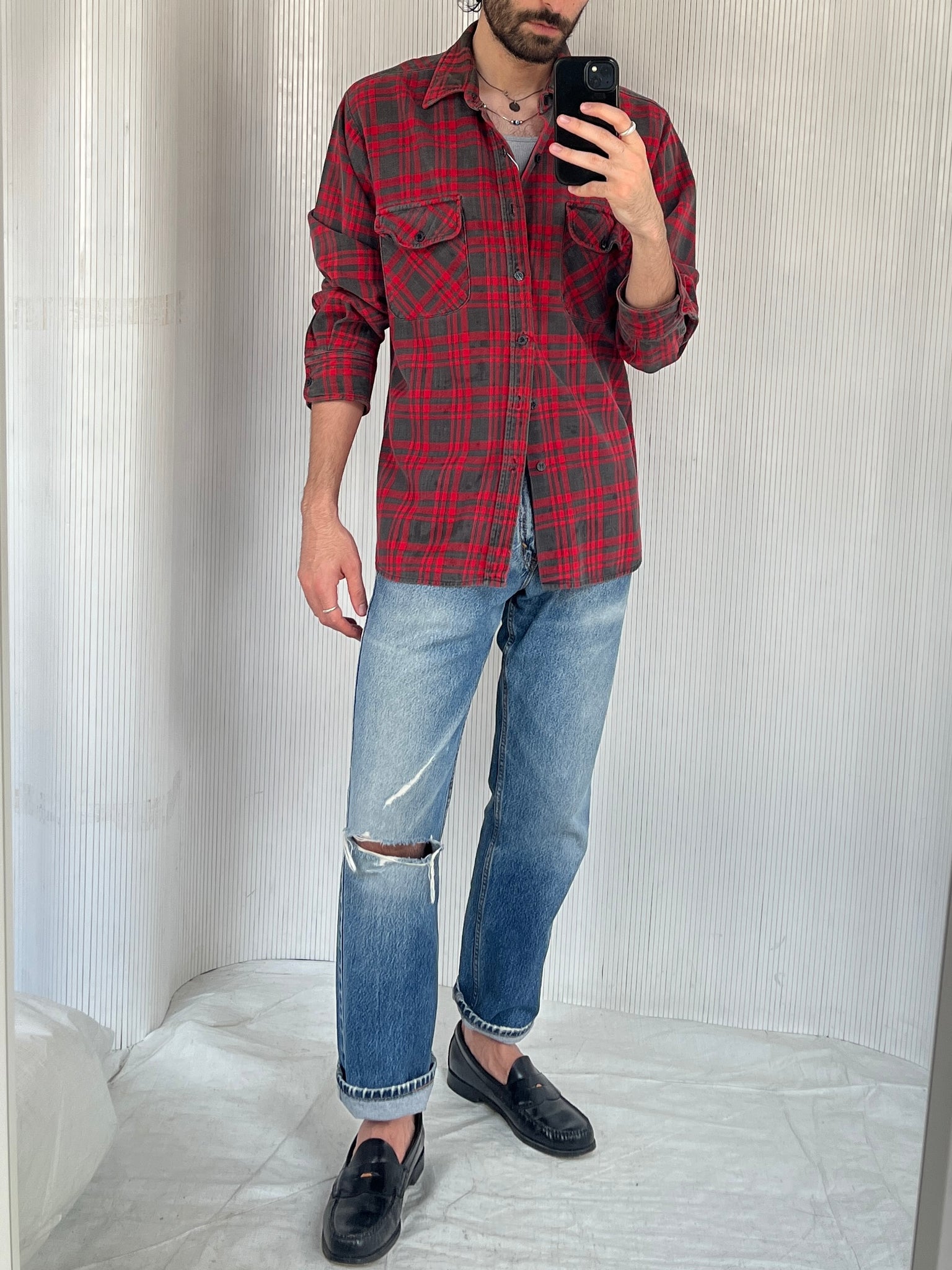 Dickies made in USA red check shirt