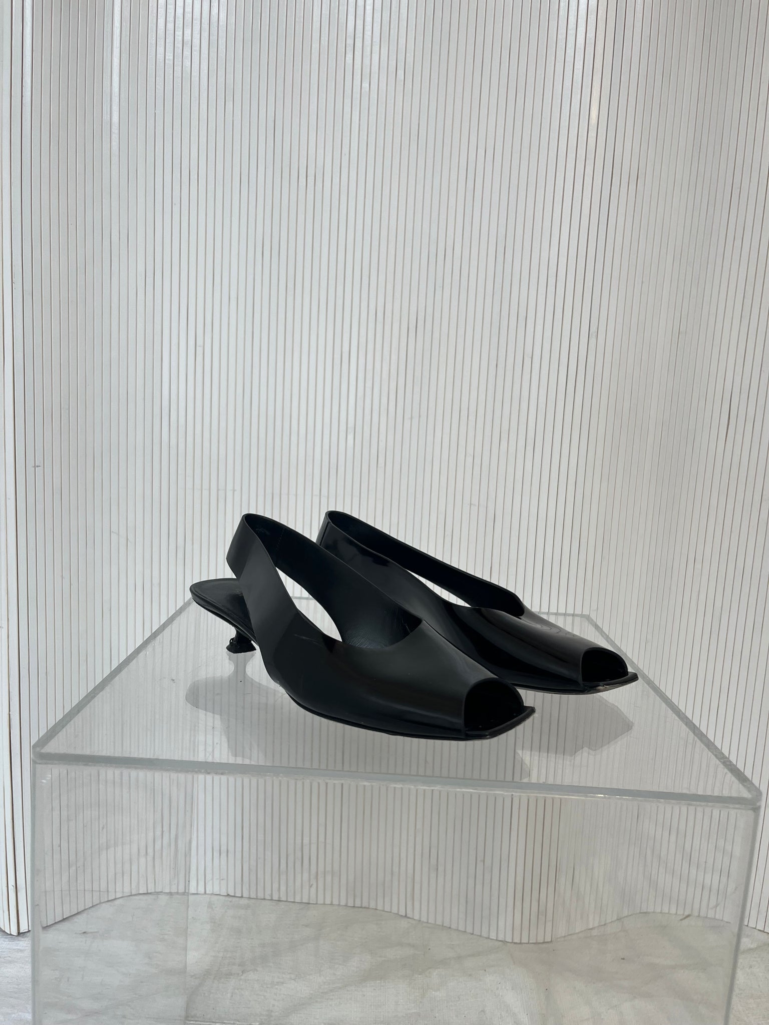 The Row square toe slingback