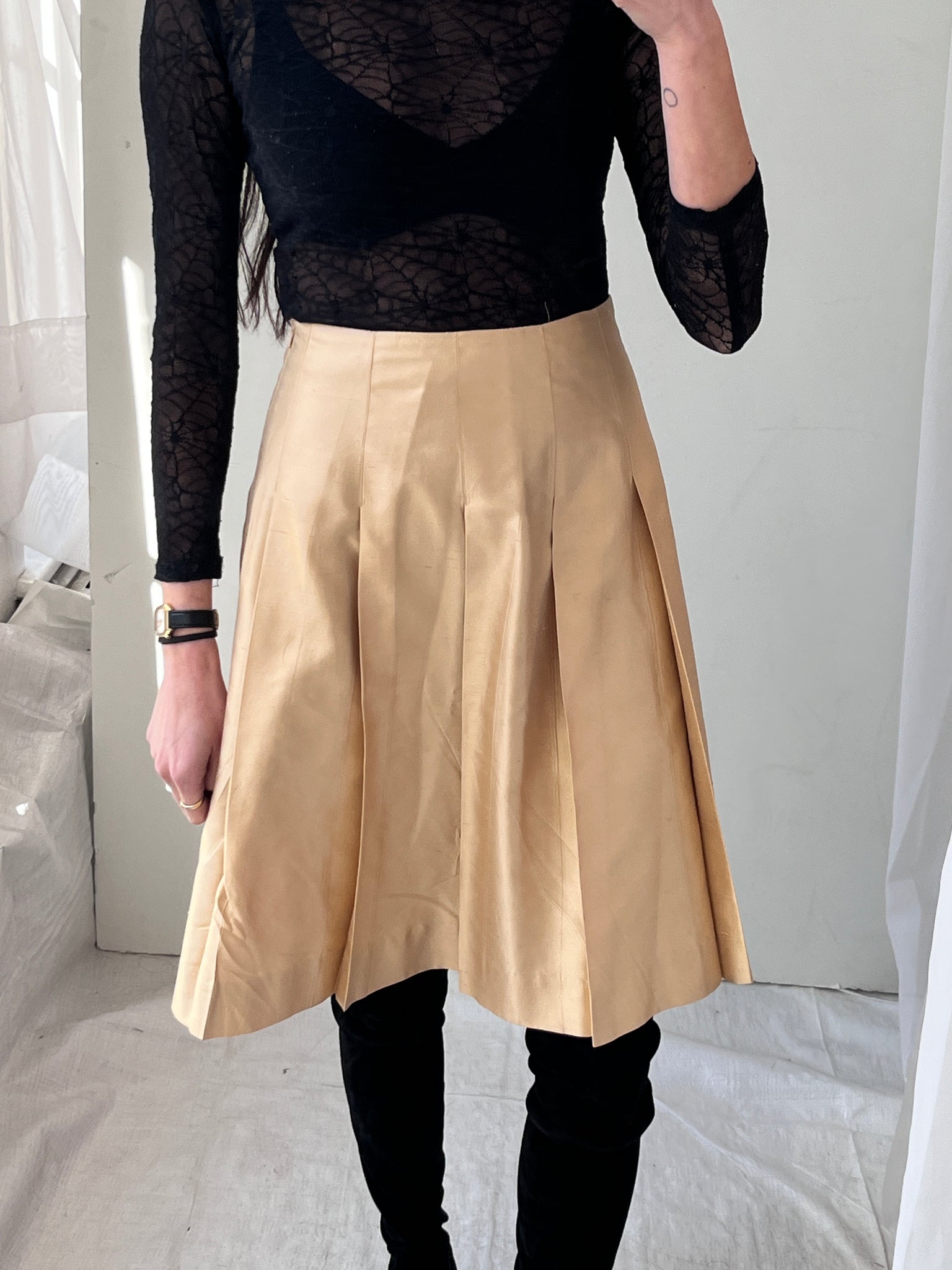 Banana Republic Raw Silk Skirt