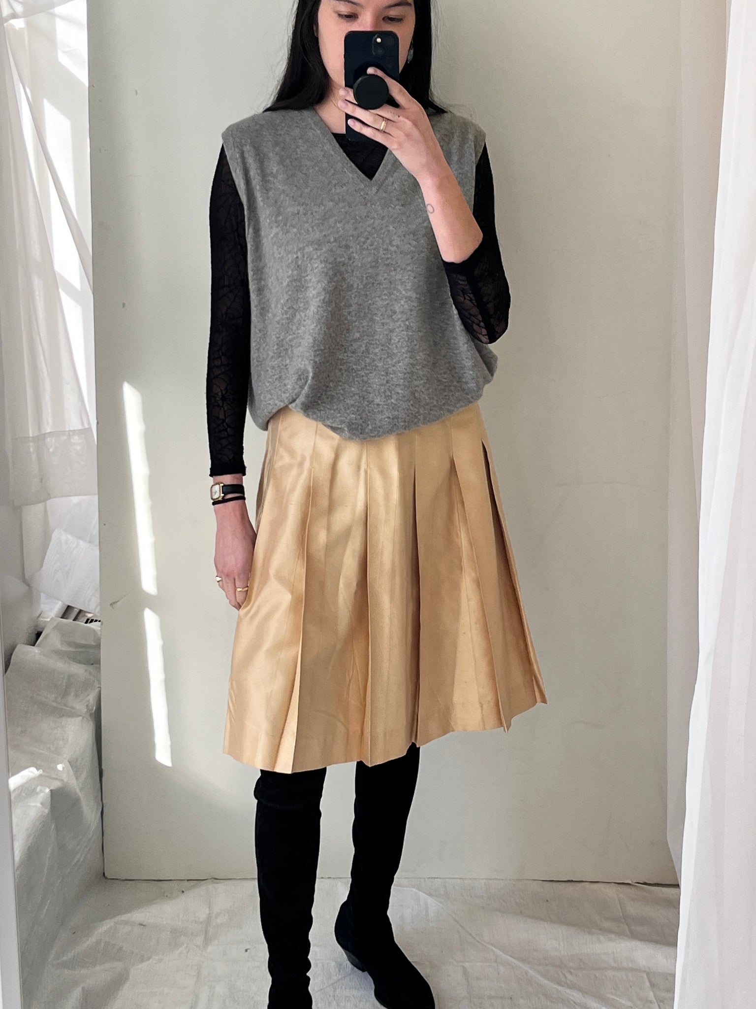 Banana Republic Raw Silk Skirt