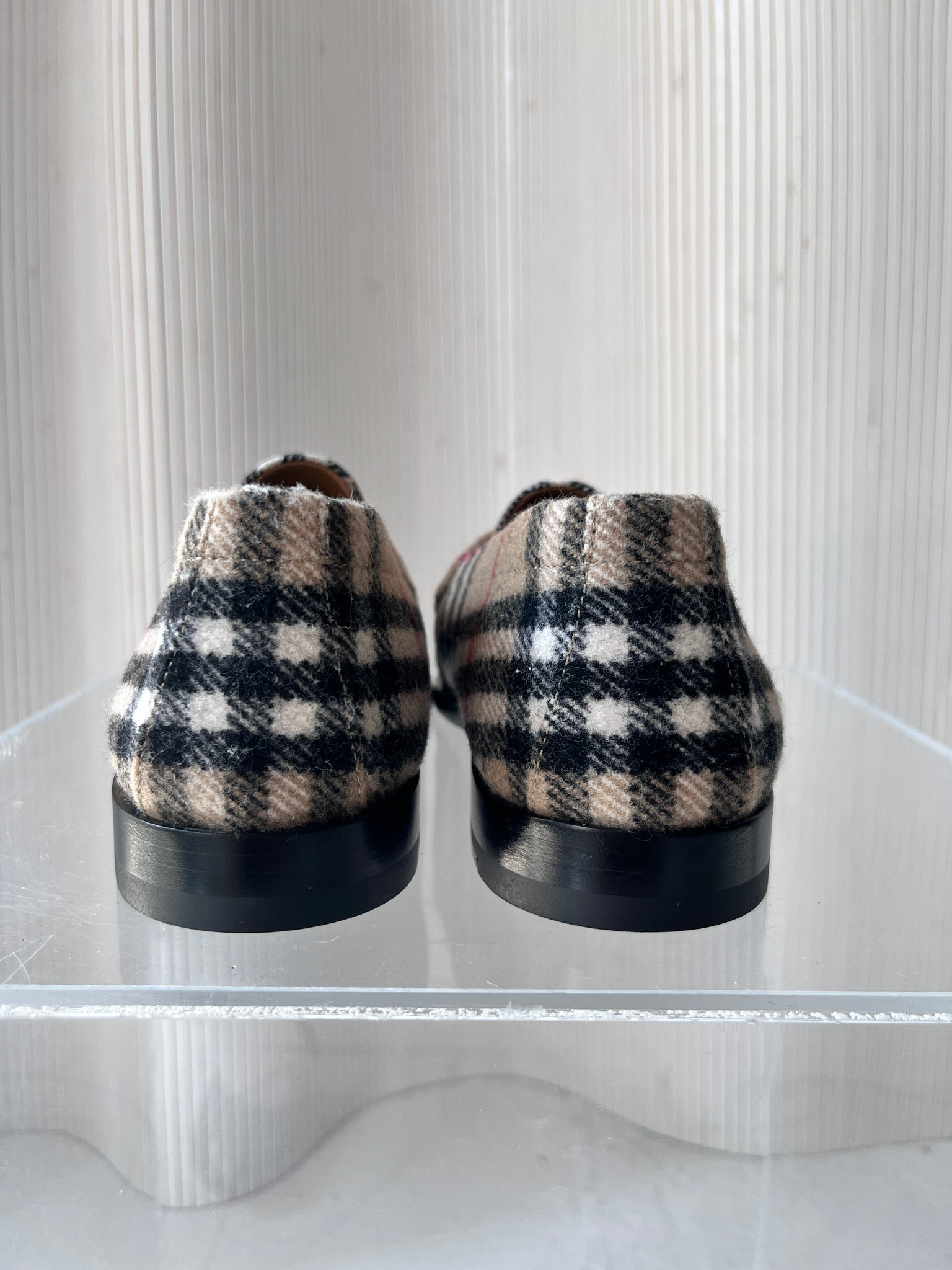 Burberry felt check loafer