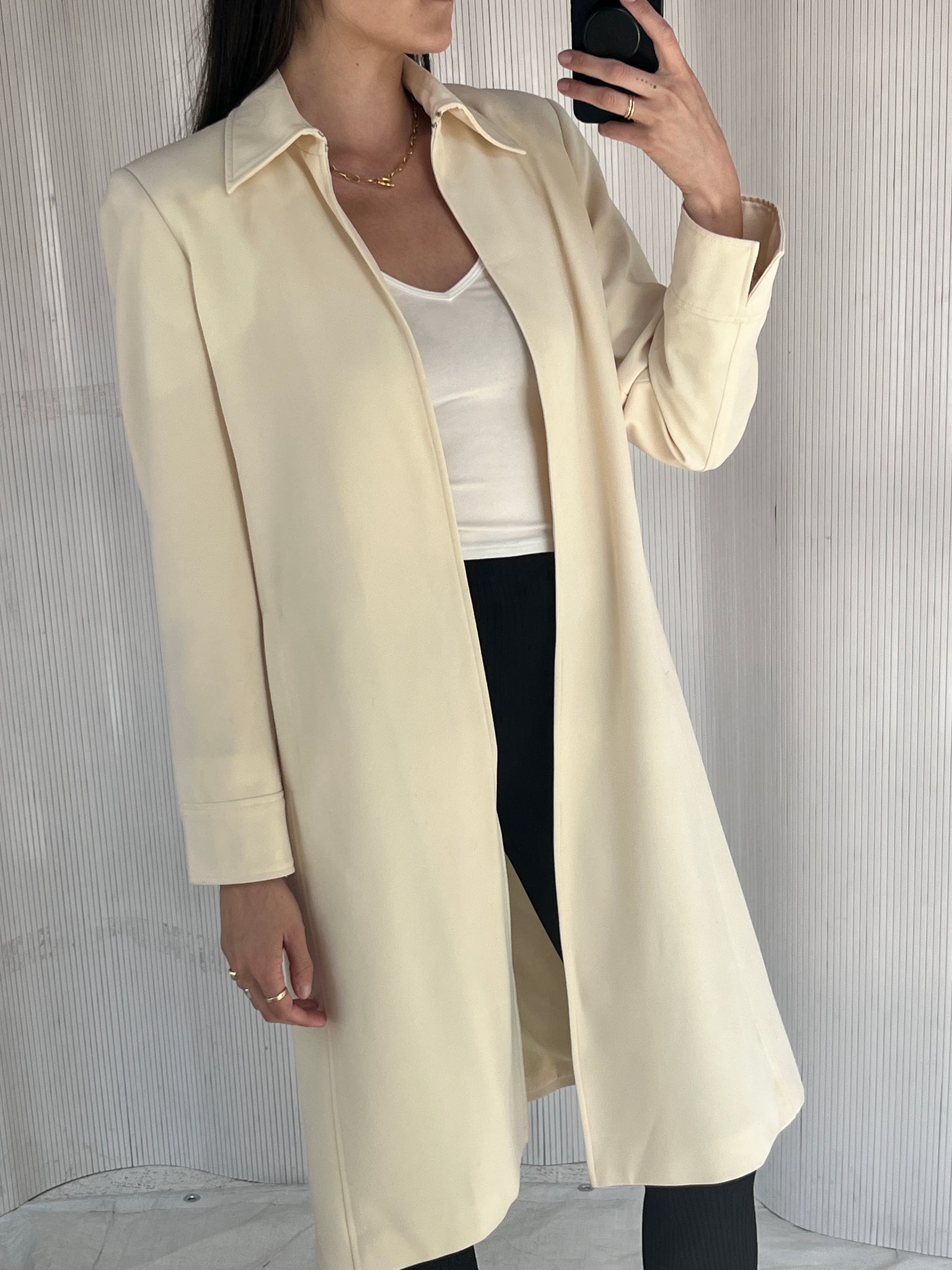 David Emanuel Cream Coat