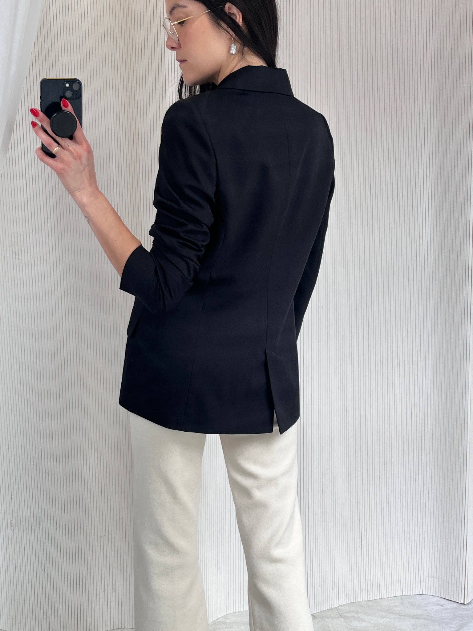 Black single breast blazer