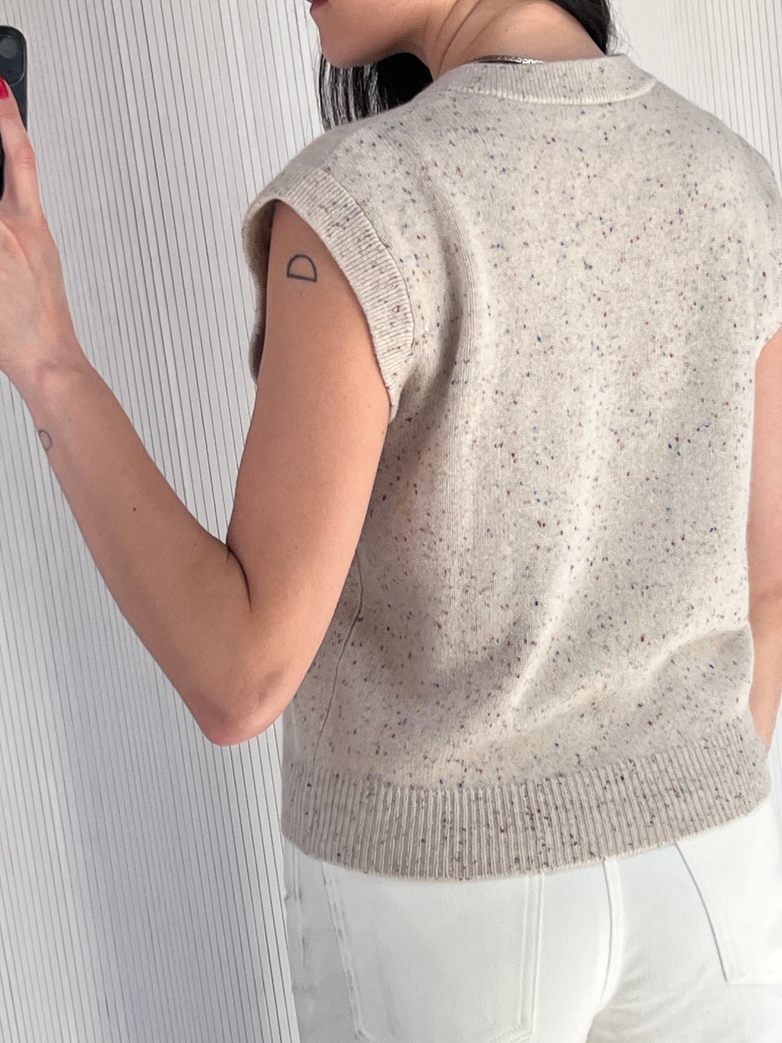 Funfetti cashmere sweater vest