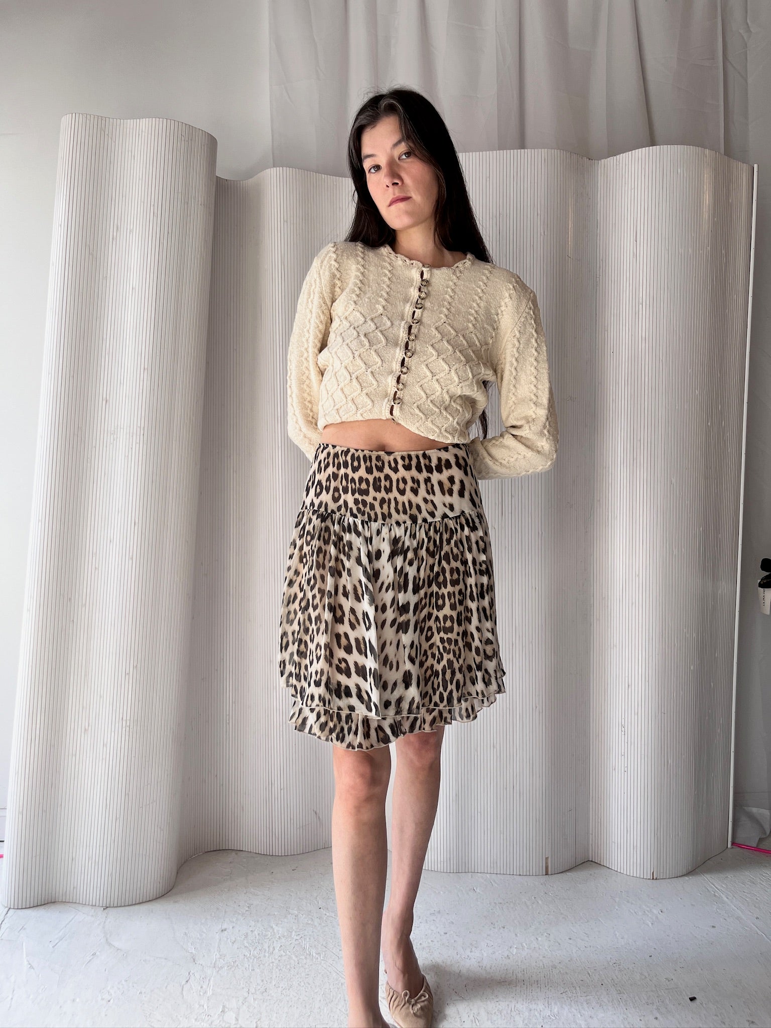 Blumarine Animal Print Skirt