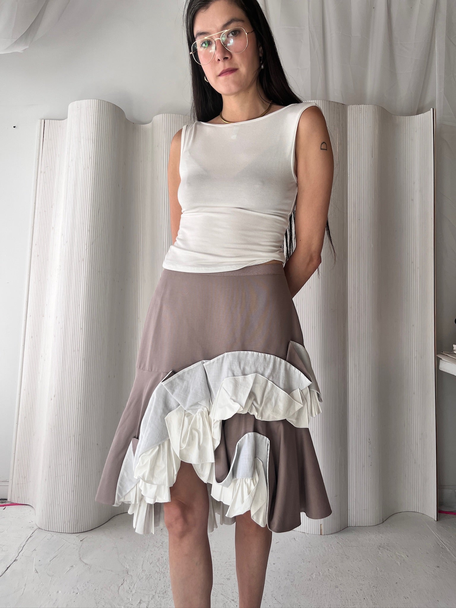 Givenchy Asymmetric Ruffled Skirt