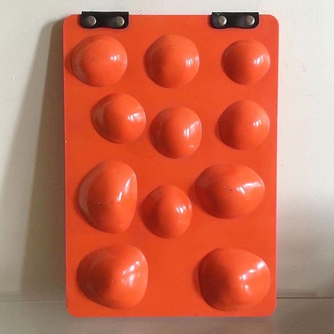 70s plastic mold in the style of verner panton