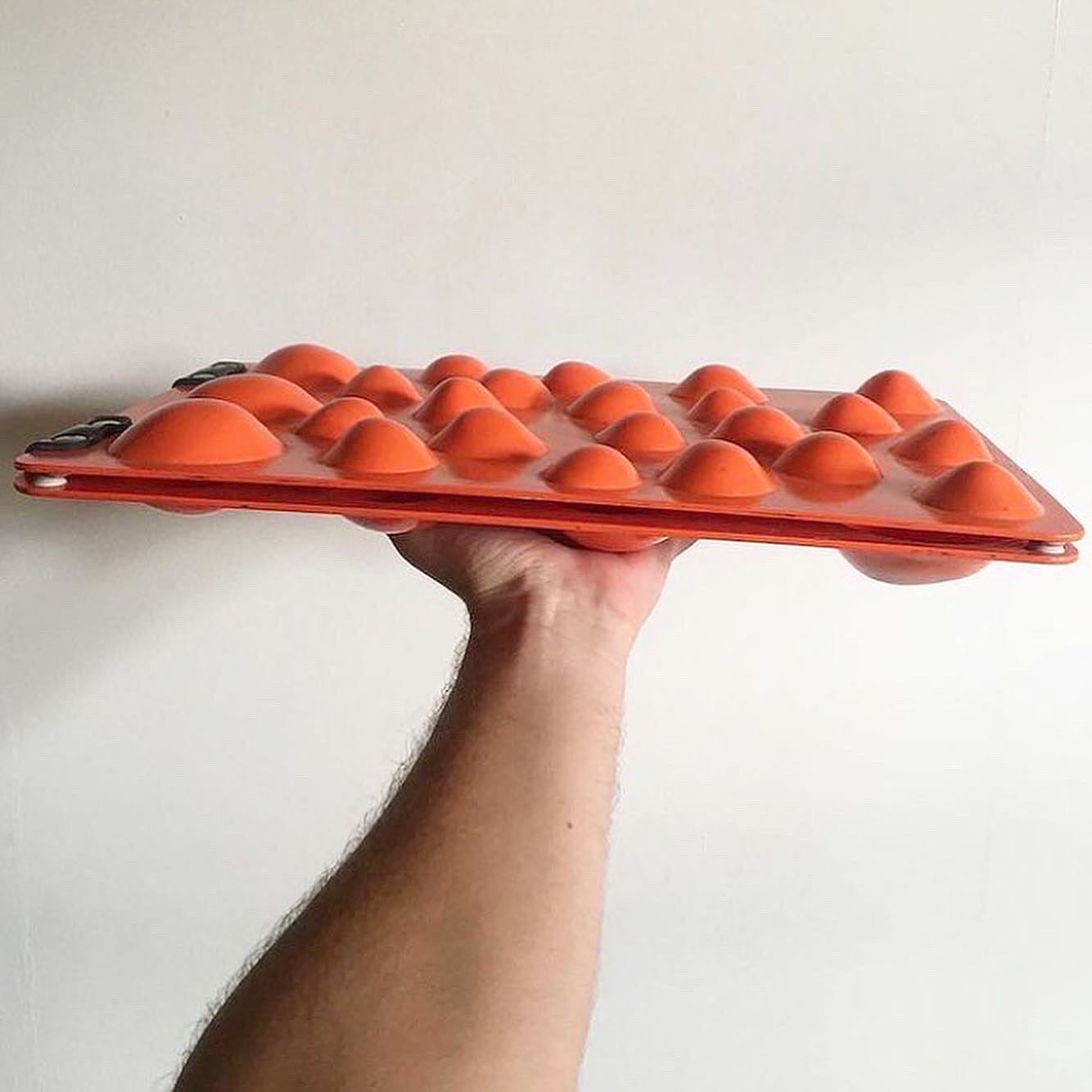 70s plastic mold in the style of verner panton