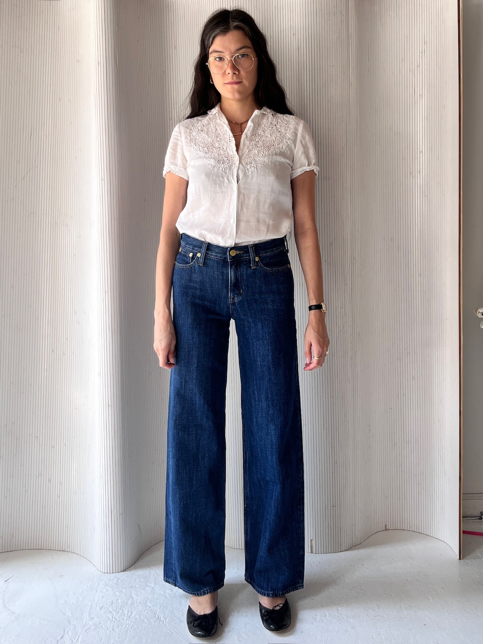 JCrew low rise wide leg denim