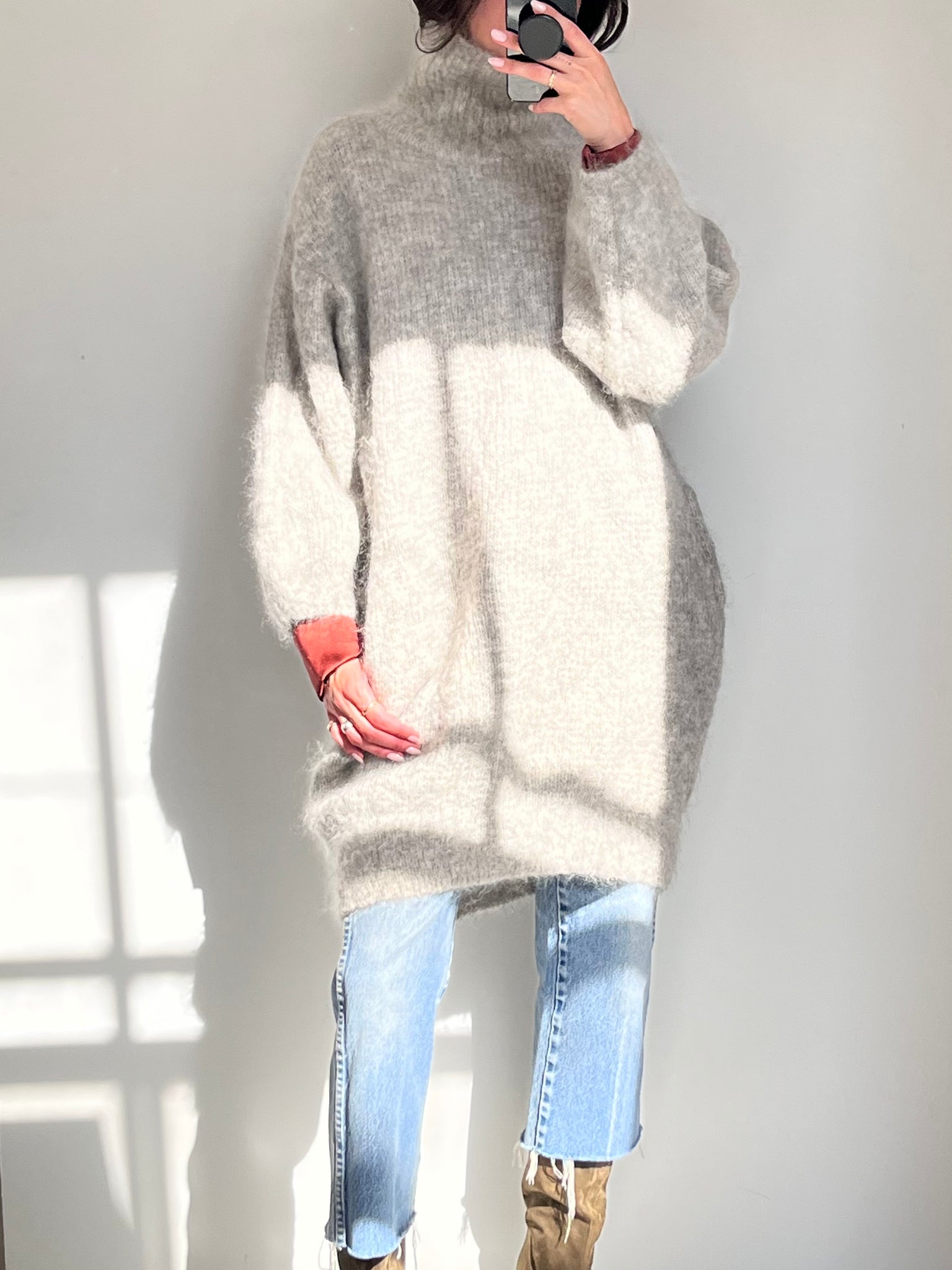 Mohair oversized turtleneck / dress