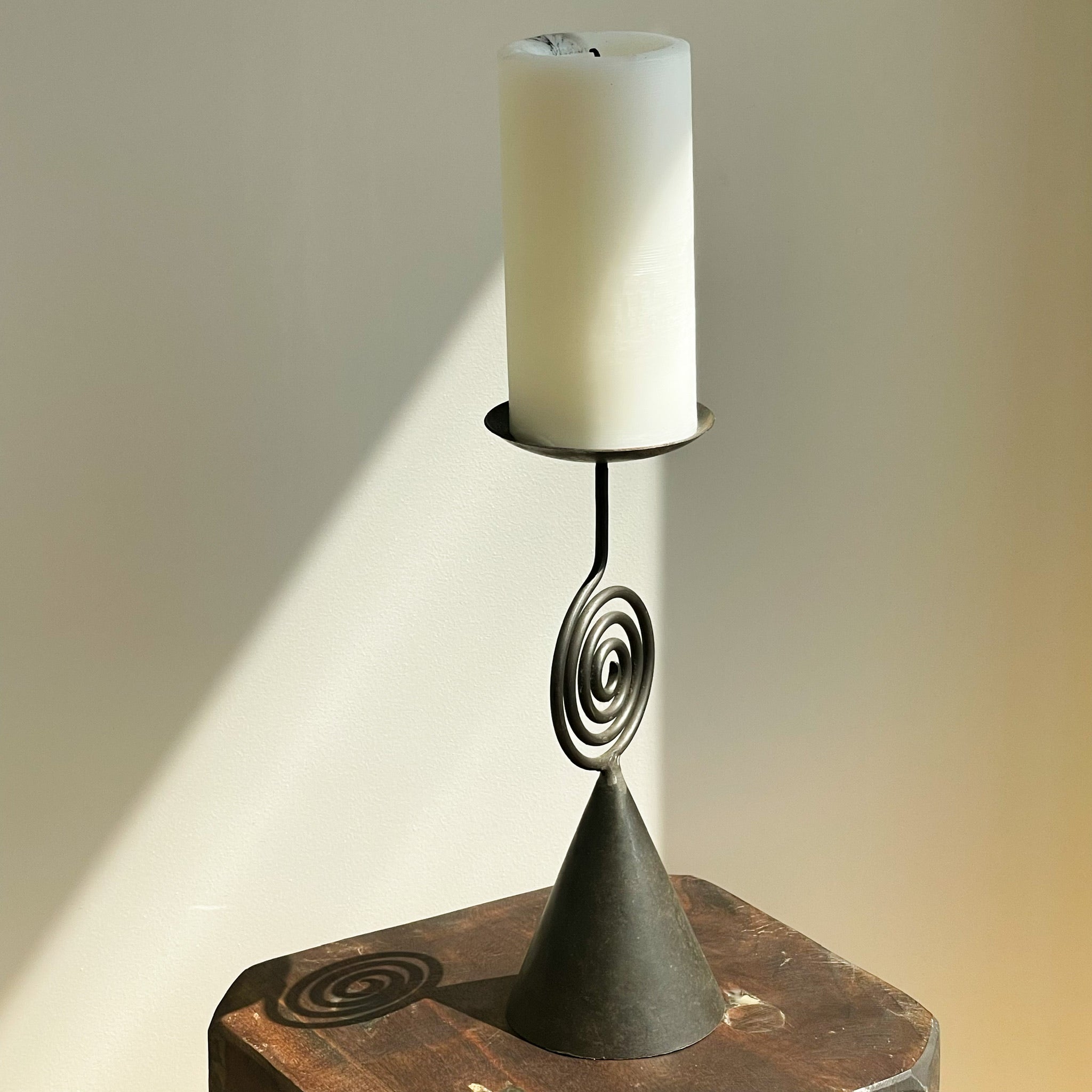 Swirly Wrought Iron Candle Holder