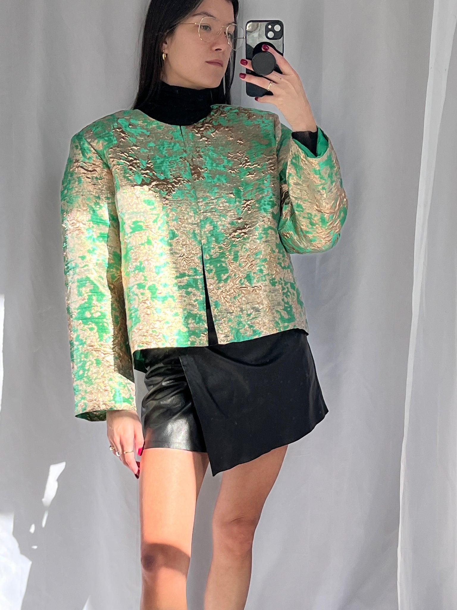 Abitu Green brocade jacket