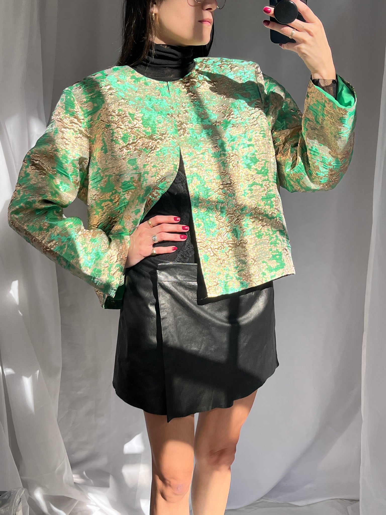 Abitu Green brocade jacket