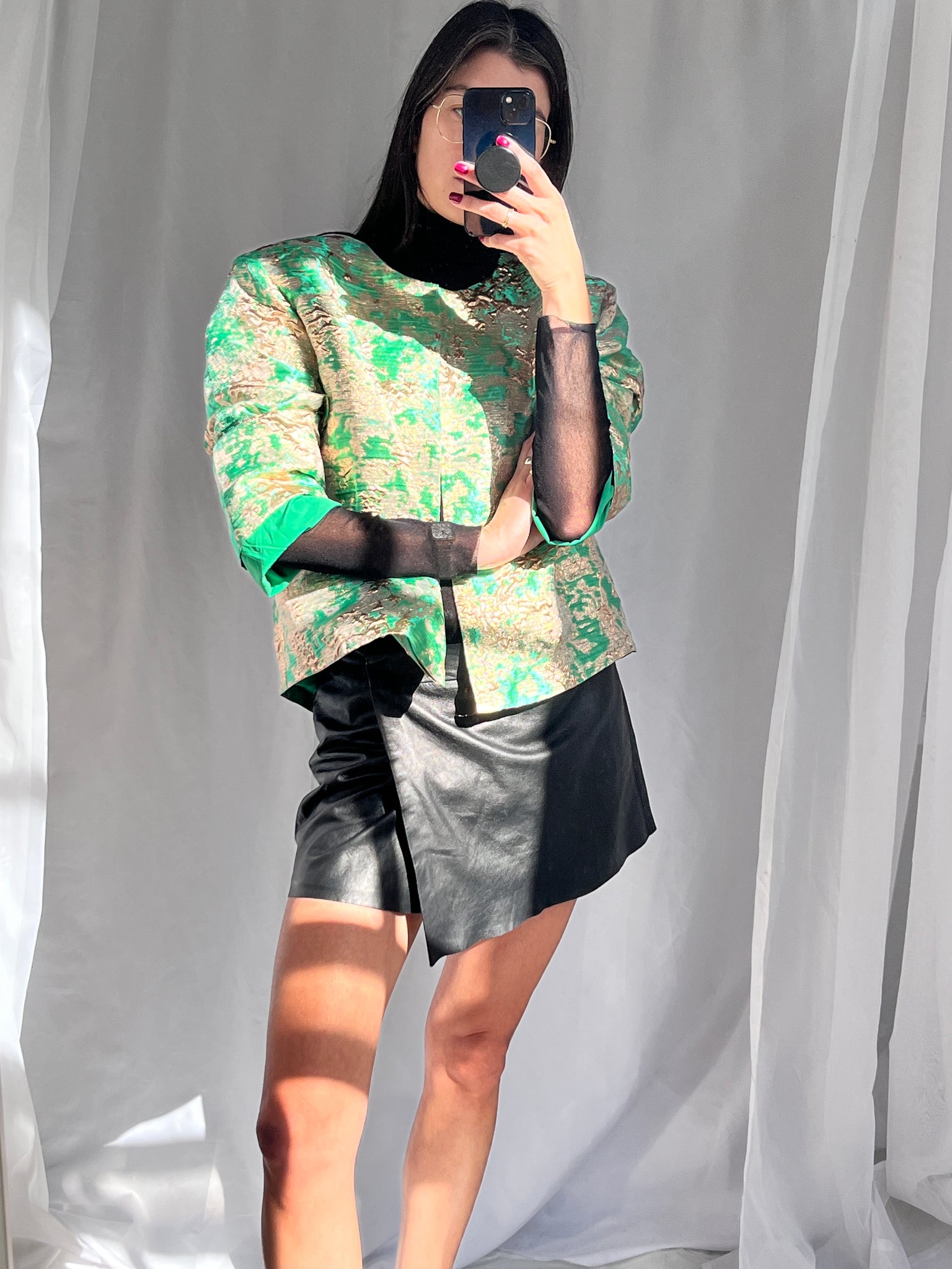 Abitu Green brocade jacket