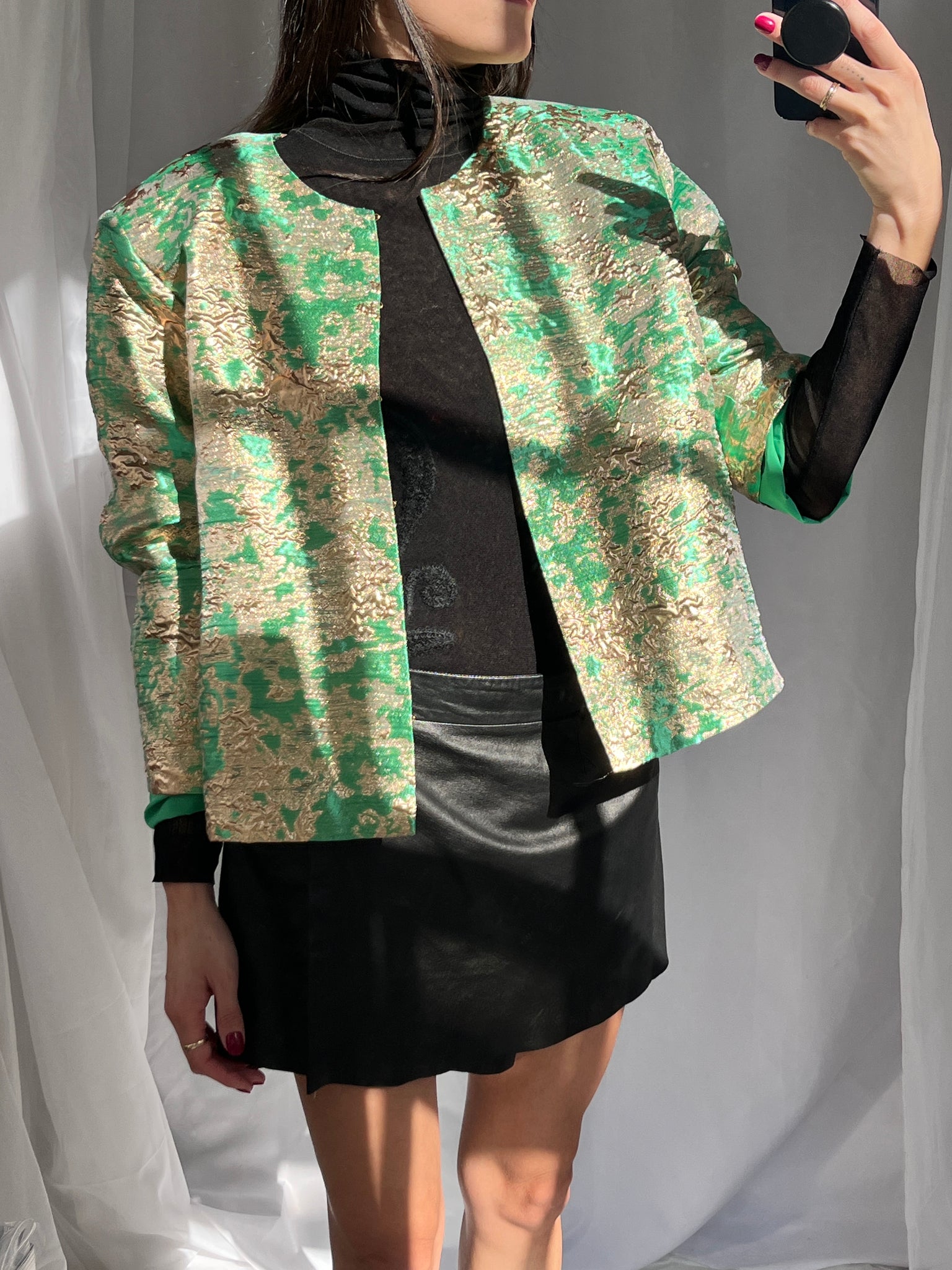 Abitu Green brocade jacket