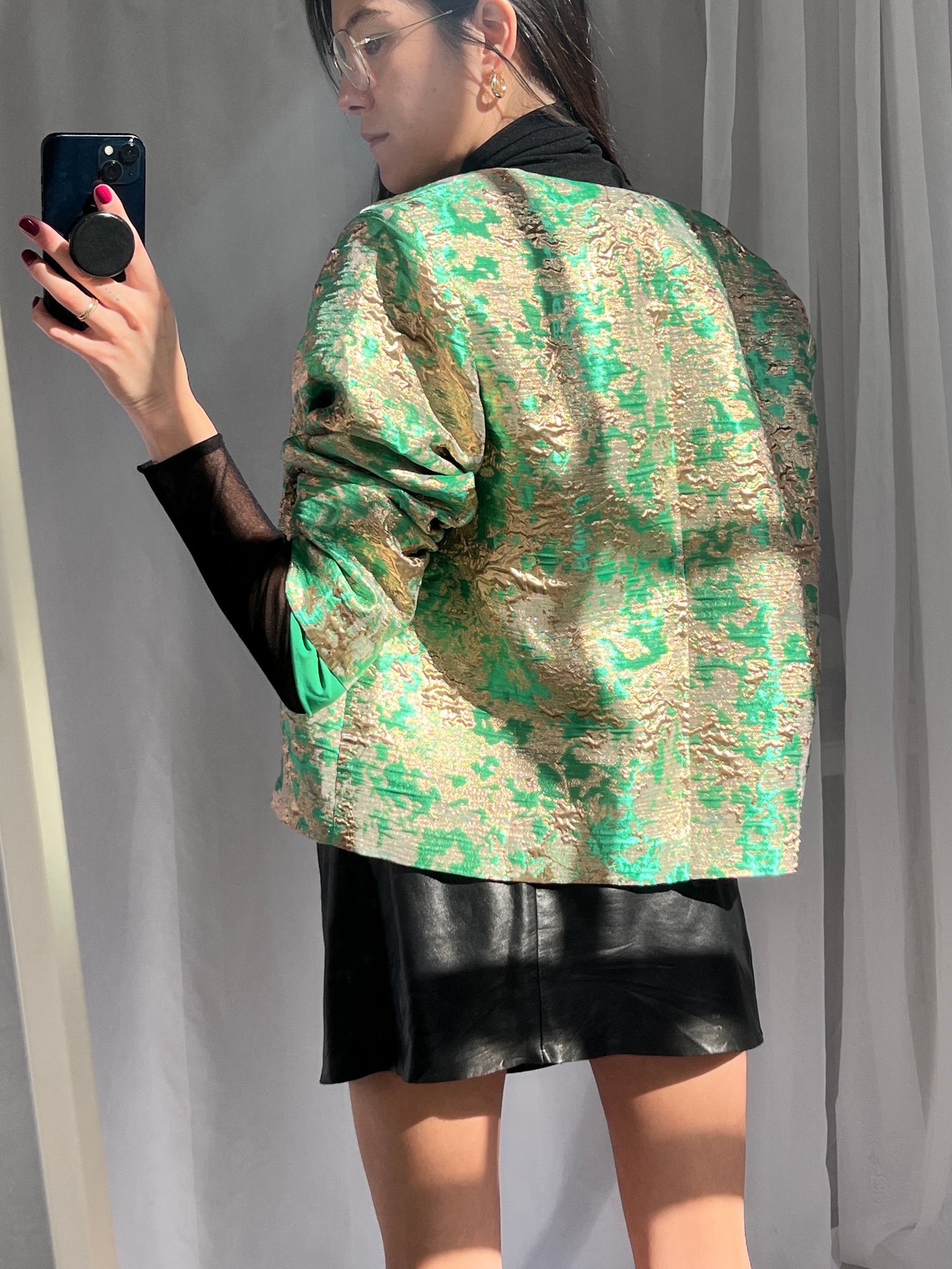 Abitu Green brocade jacket