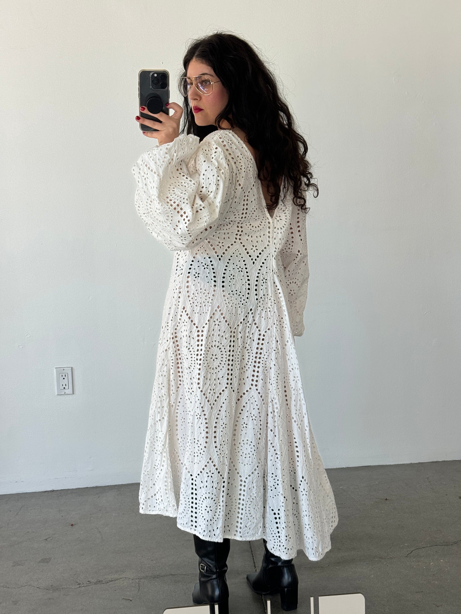 Ganni Eyelet dress