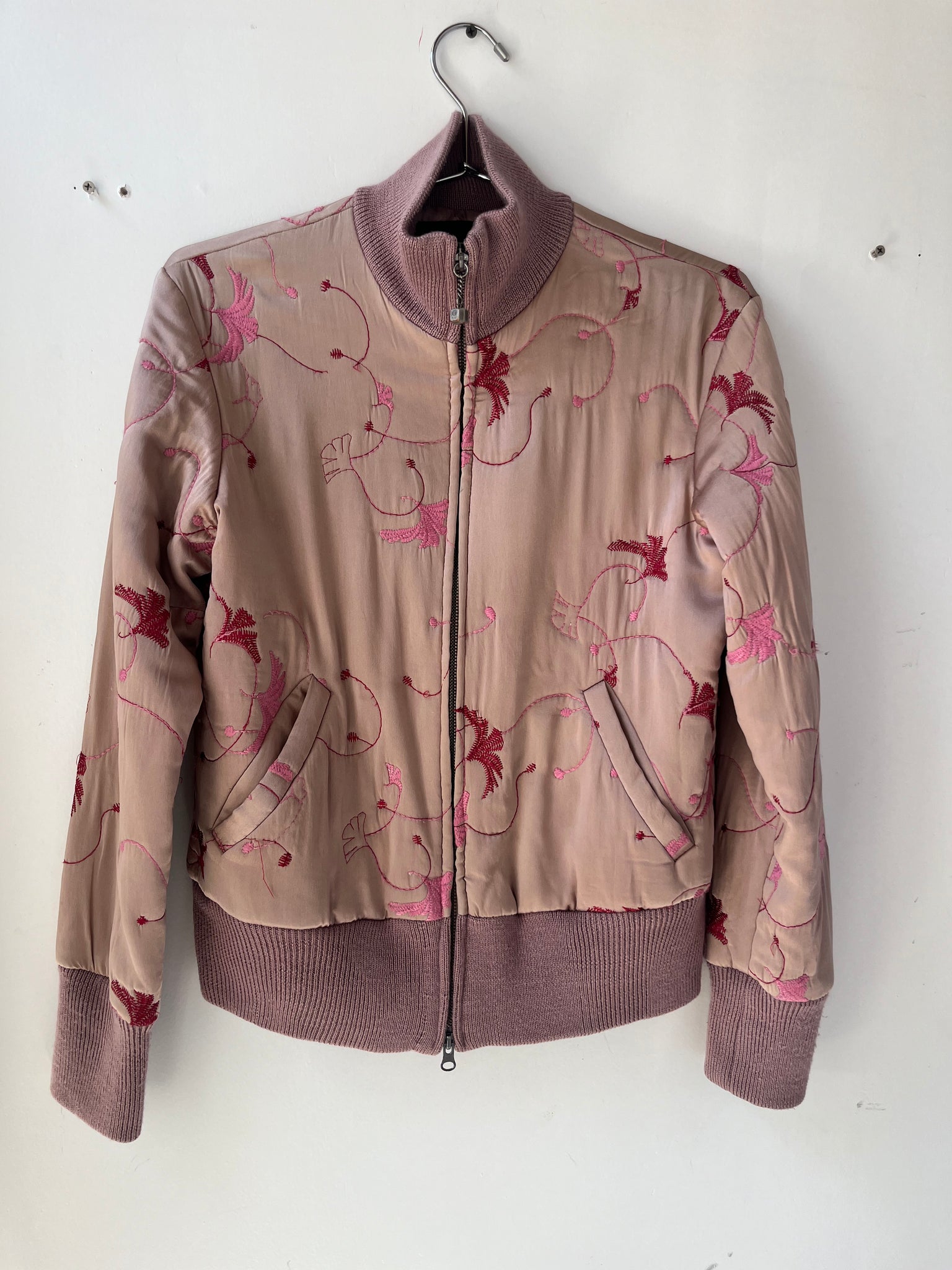 Guess silk embroidered bomber