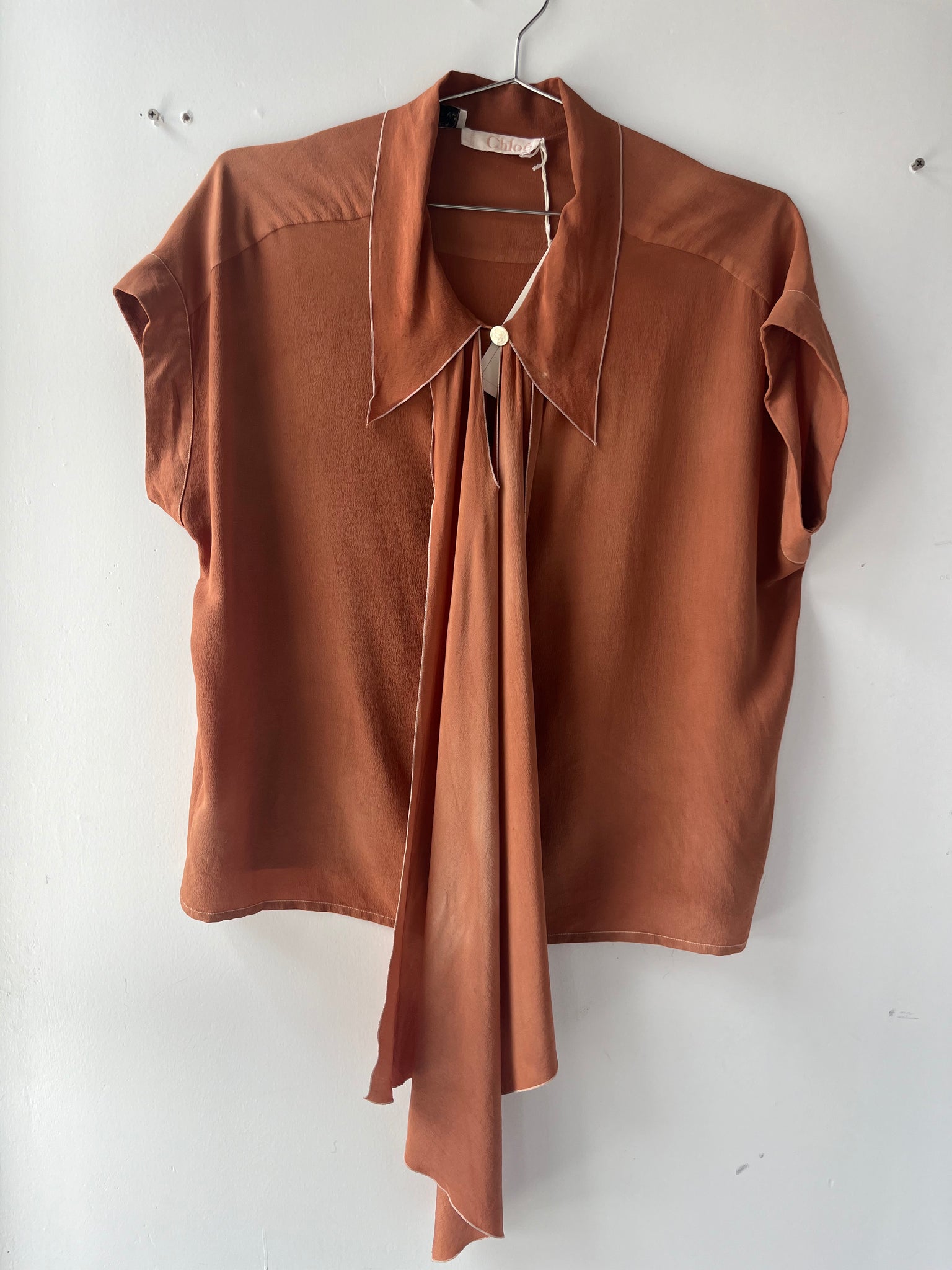 70's / 80's Karl Era Chloe Overdyed Silk Sash Top