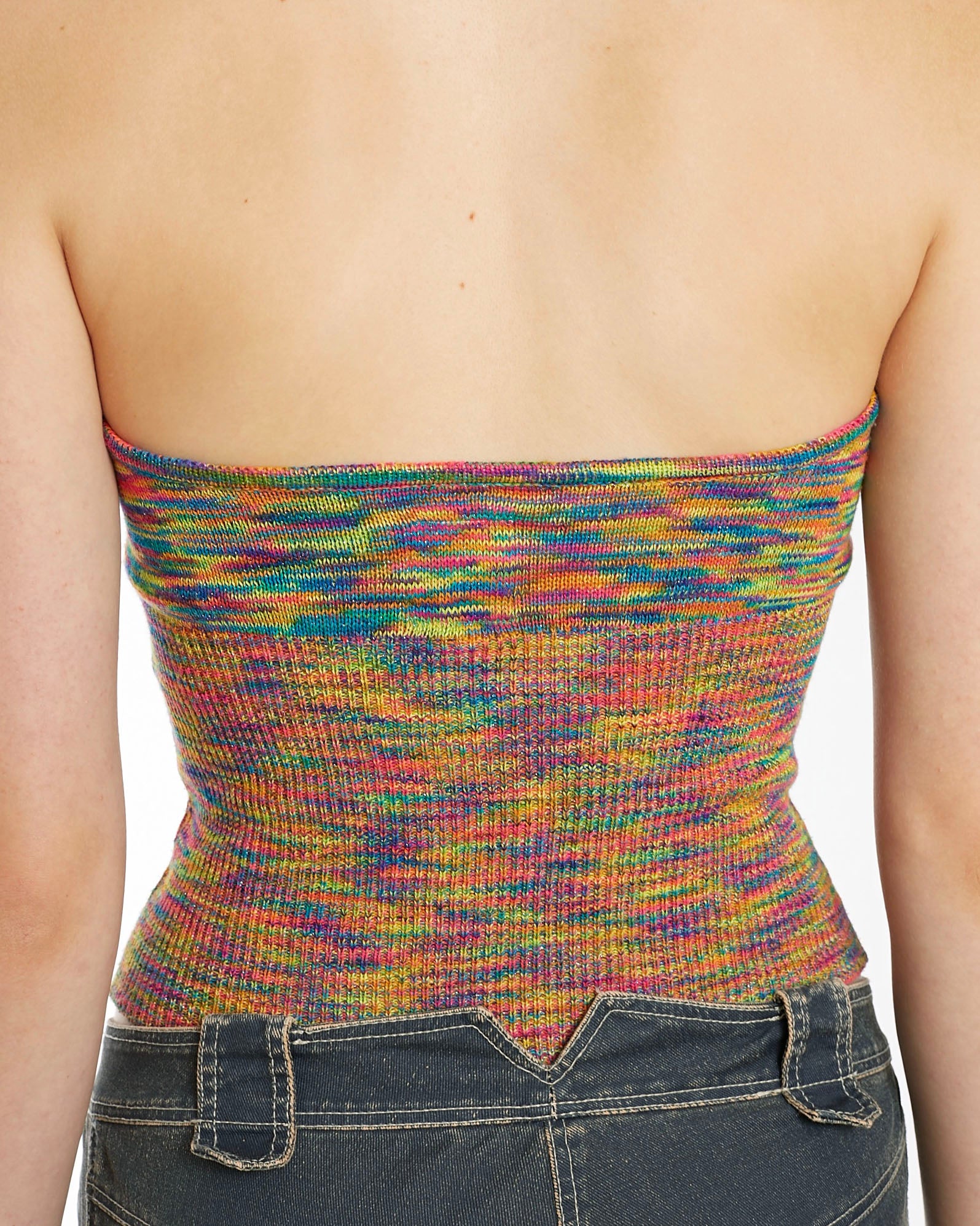 Miss Sixty Rainbow Knitted Halter Top