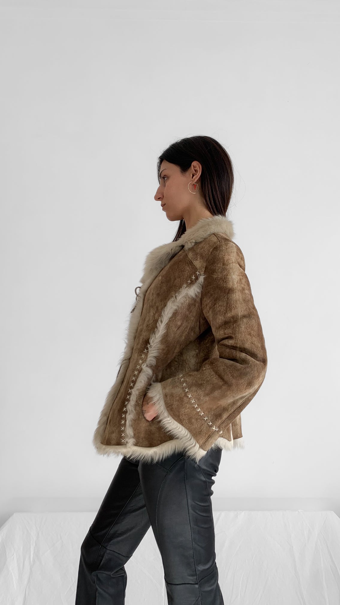 Long-Cut Italian Shearling Jacket