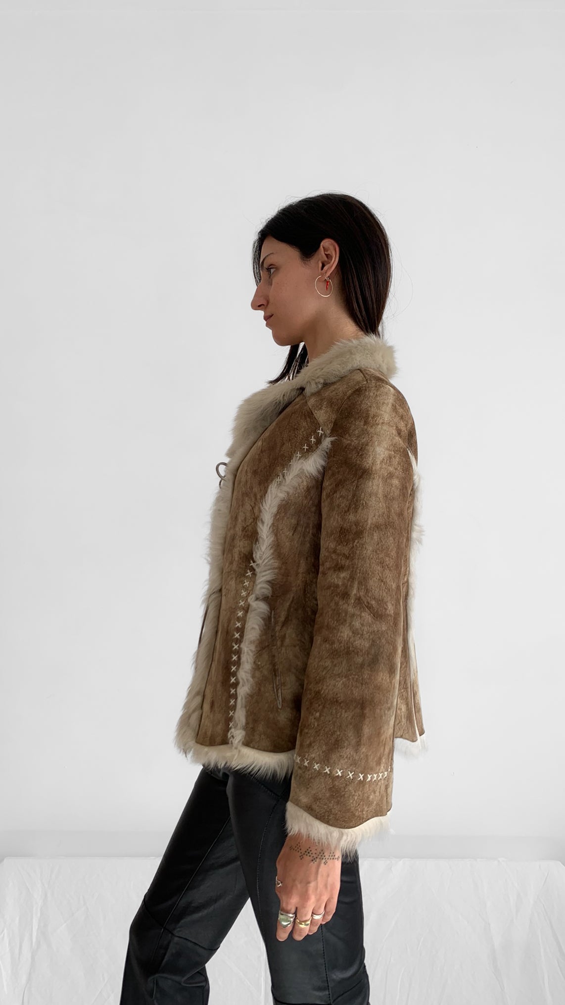 Long-Cut Italian Shearling Jacket