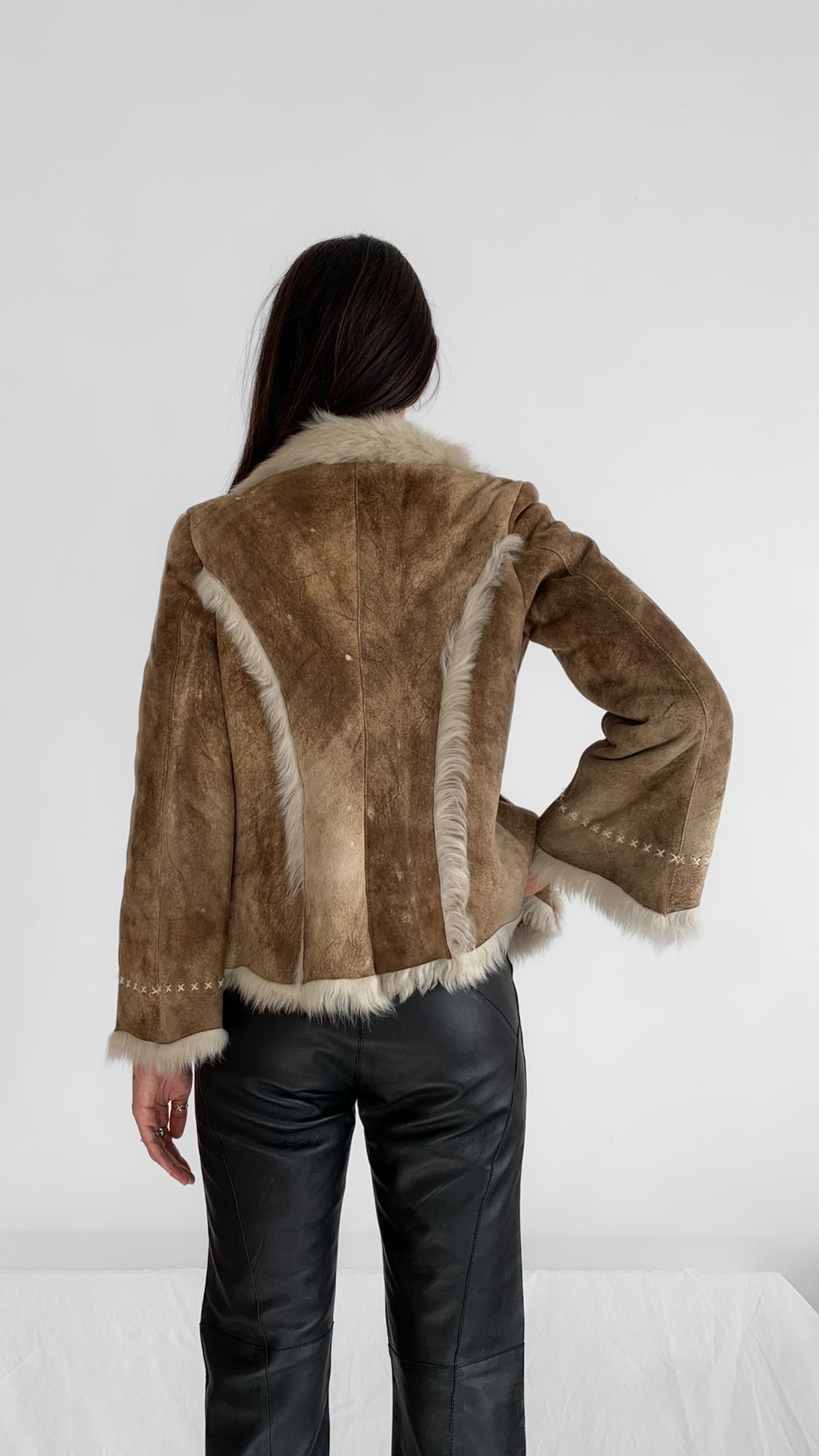 Long-Cut Italian Shearling Jacket