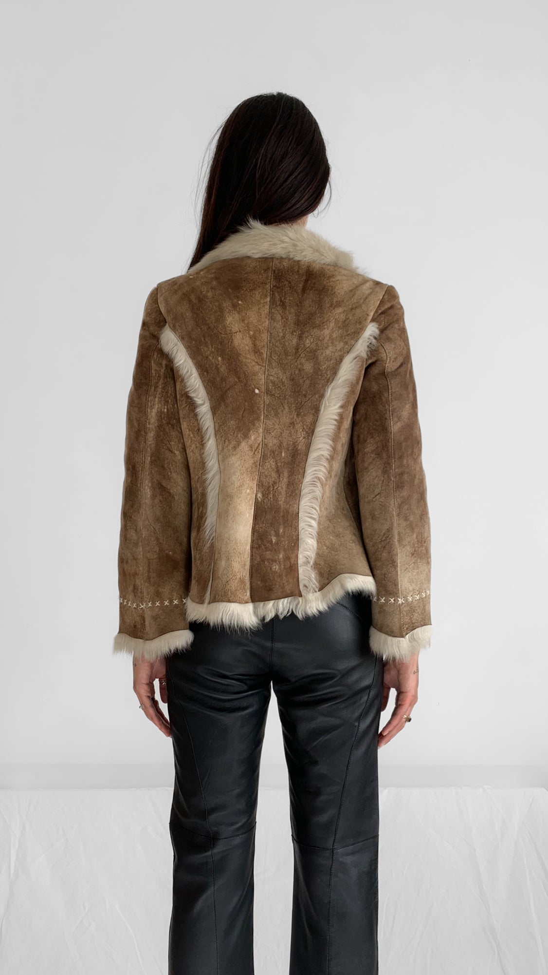 Long-Cut Italian Shearling Jacket