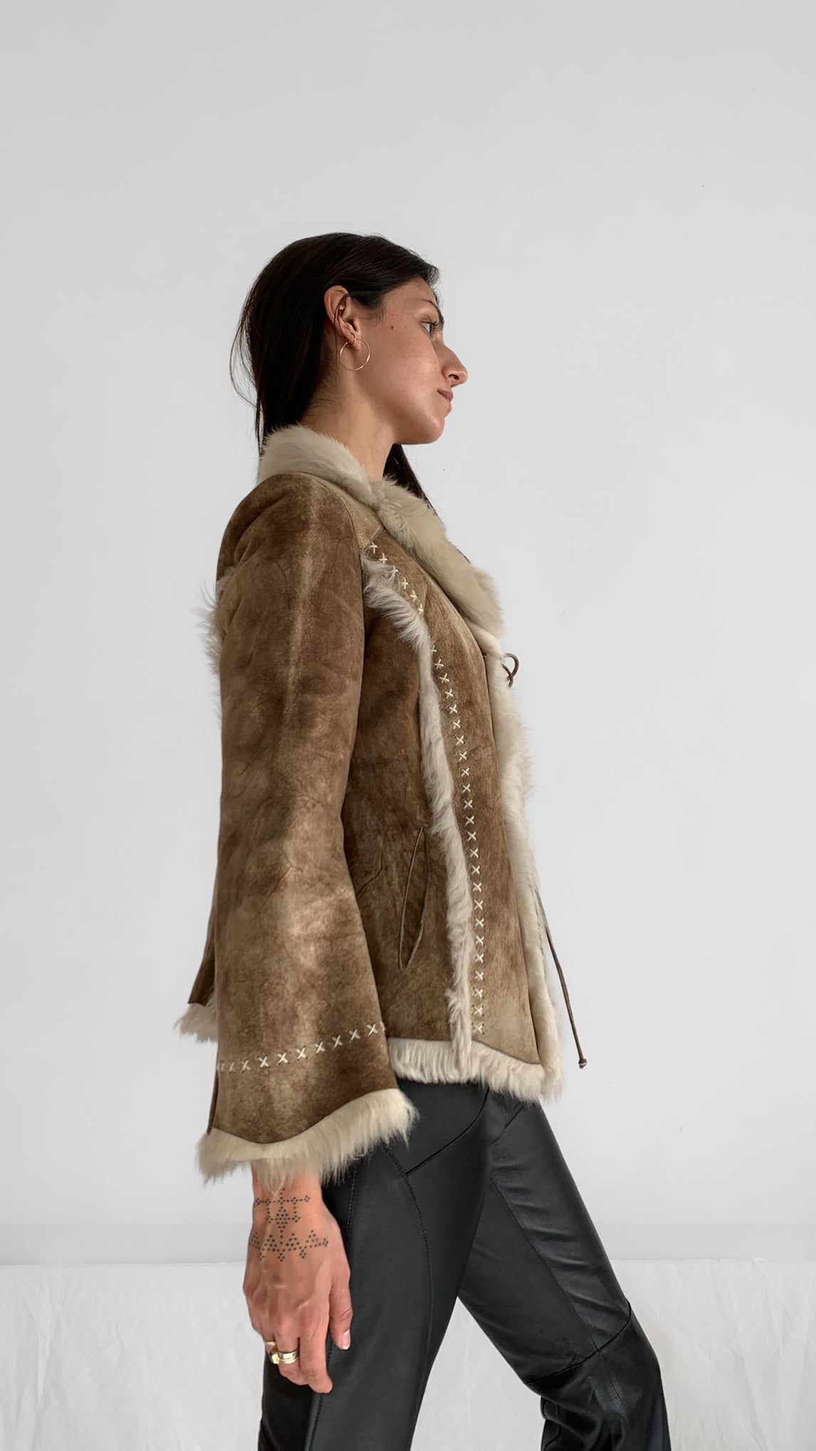 Long-Cut Italian Shearling Jacket