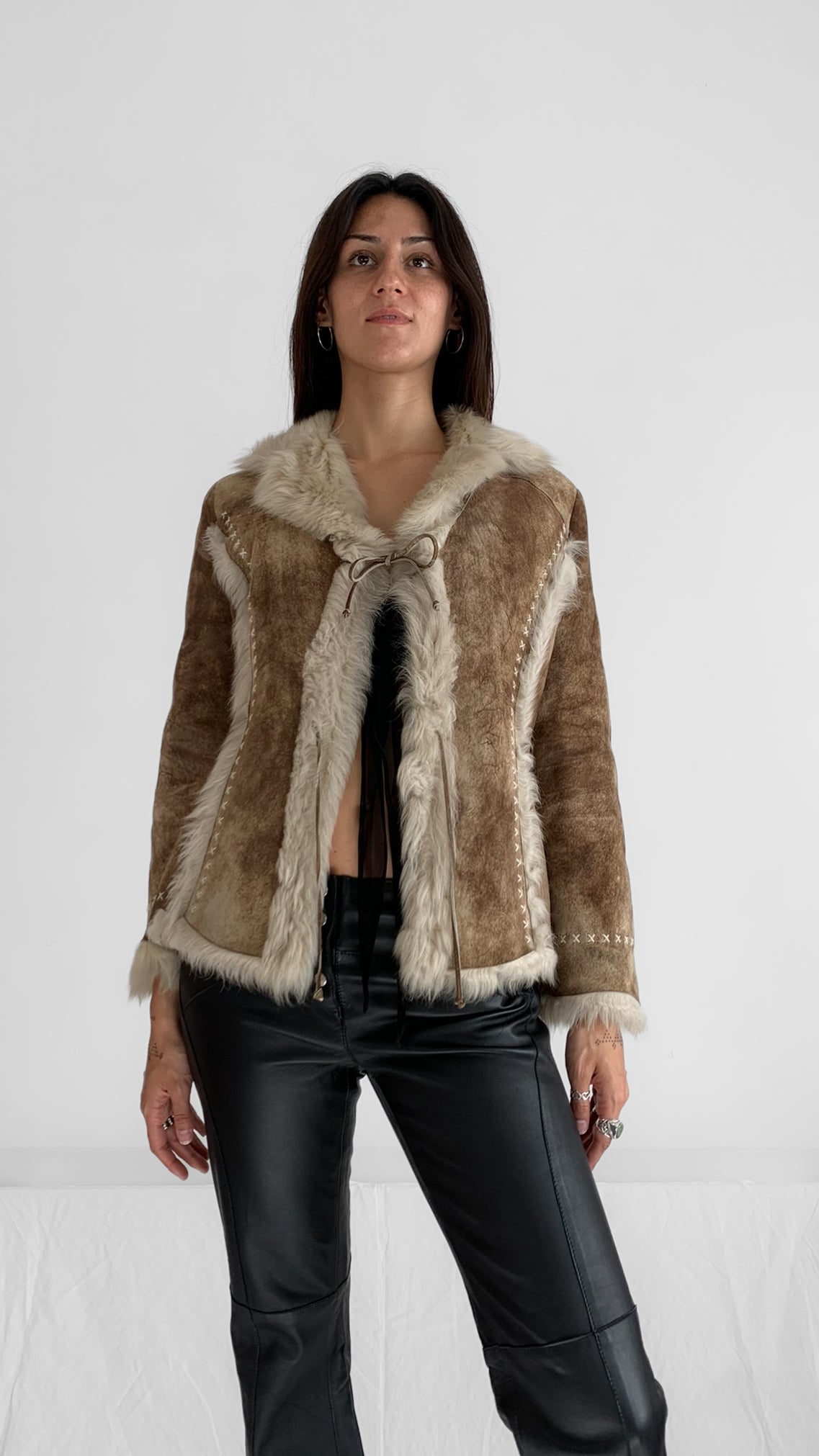 Long-Cut Italian Shearling Jacket