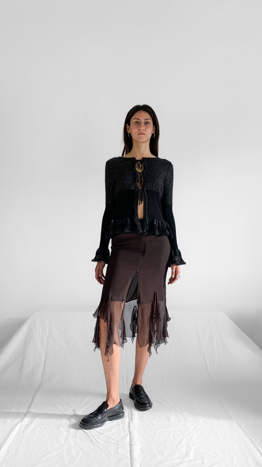 Max Mara Studio Silk Chiffon Handkerchief Skirt