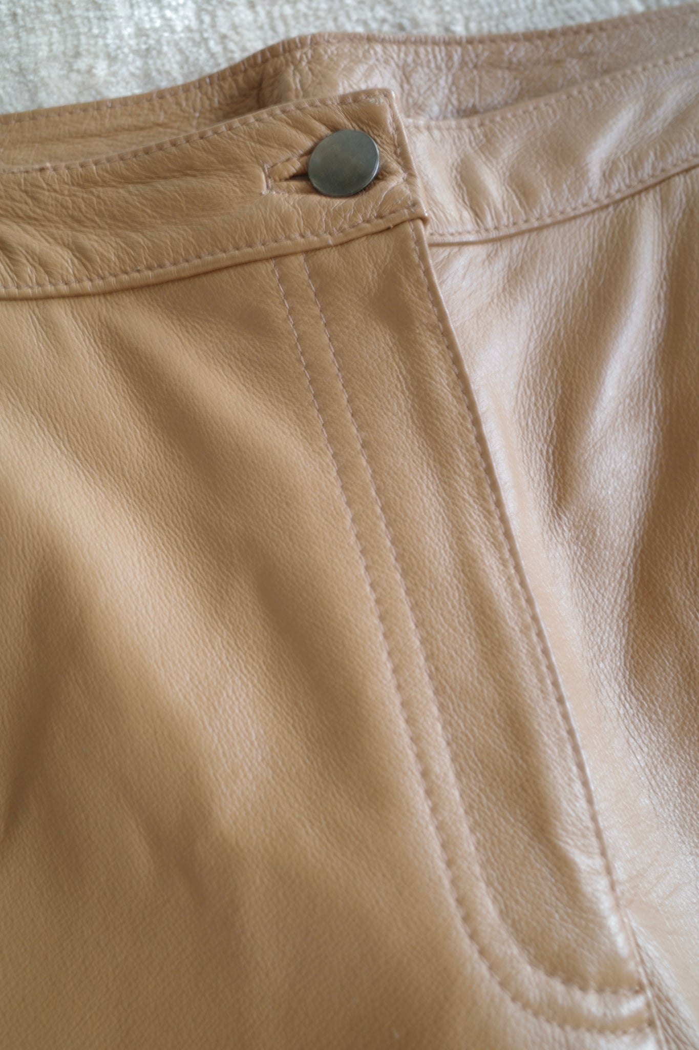 CAMEL LEATHER PANTS