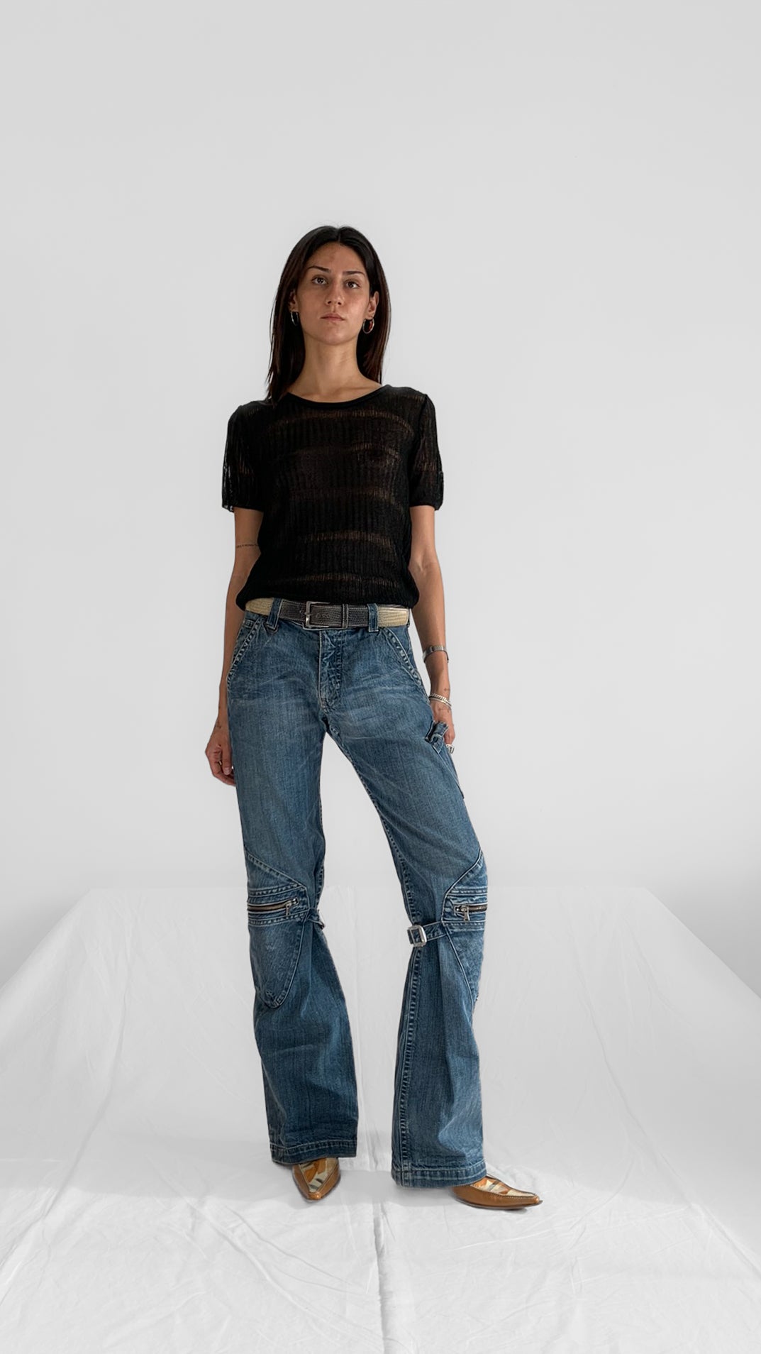 Sheer Viscose Knit Tee