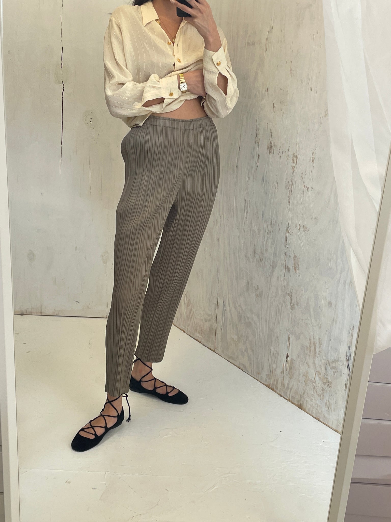 Issey Miyake Pleats Please Sand Pants