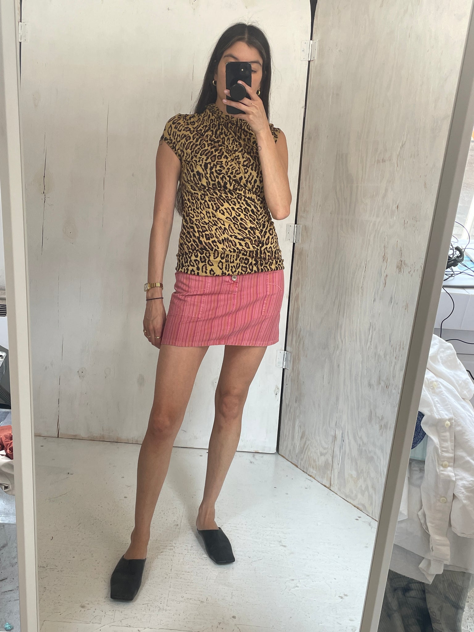 Junya Watanabe CDG Cheetah Print Top