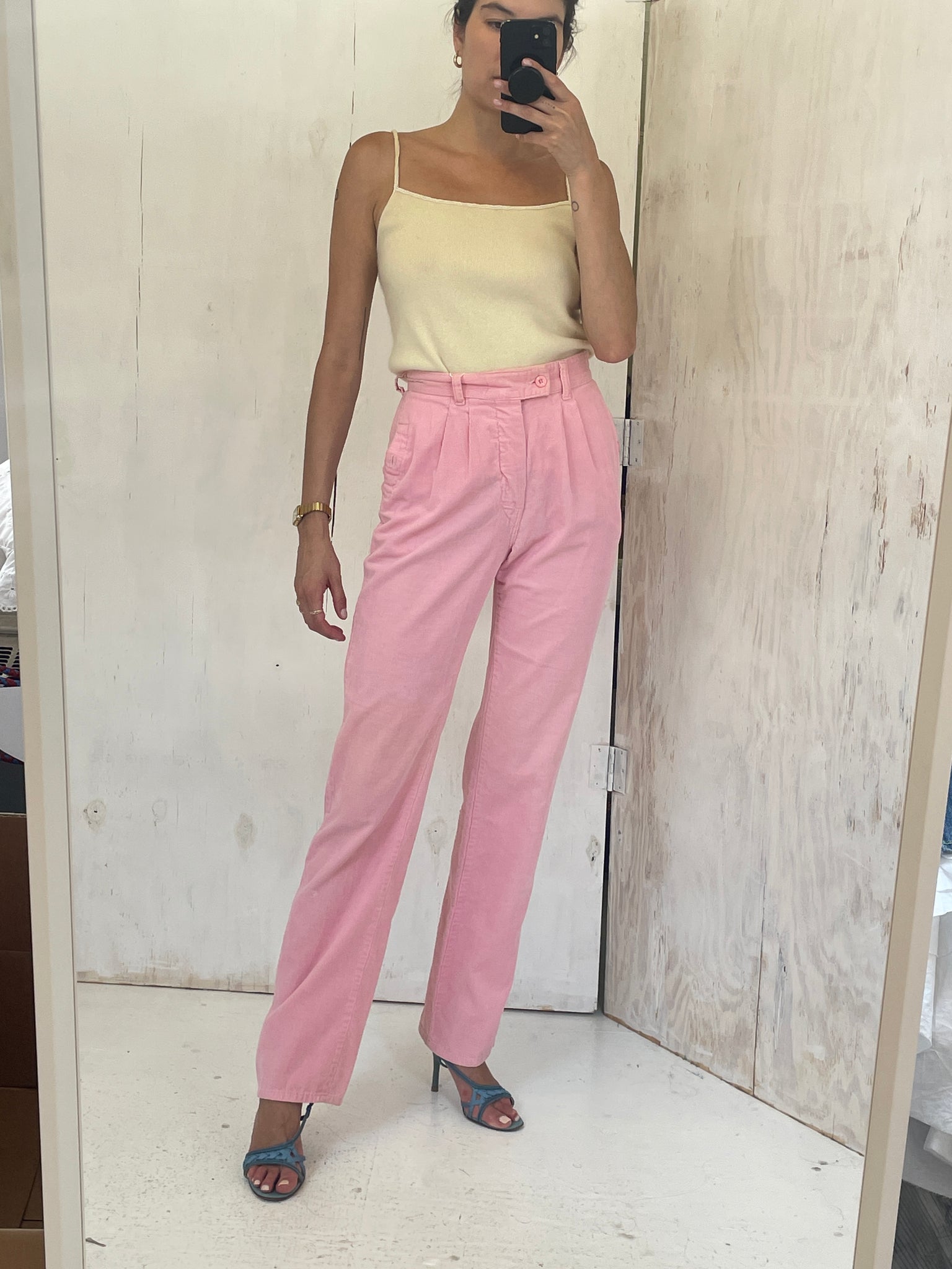 Vintage Bubblegum Pink Corduroy Pants