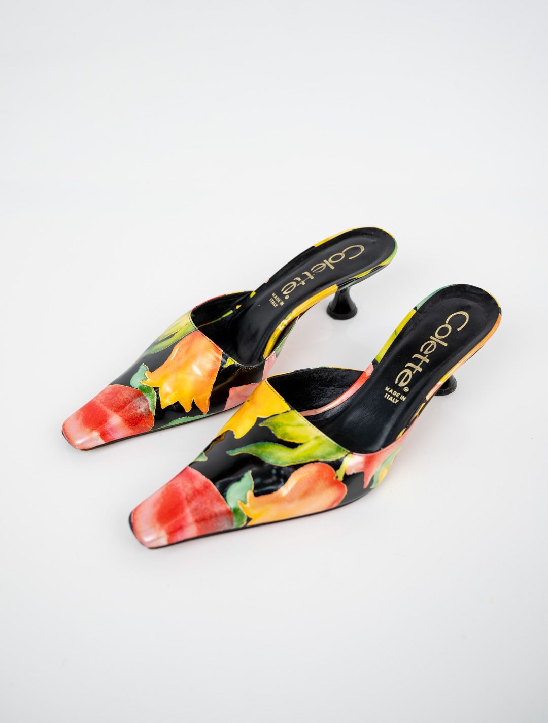 Colette Patent Leather Tulip Mules (38) - 1