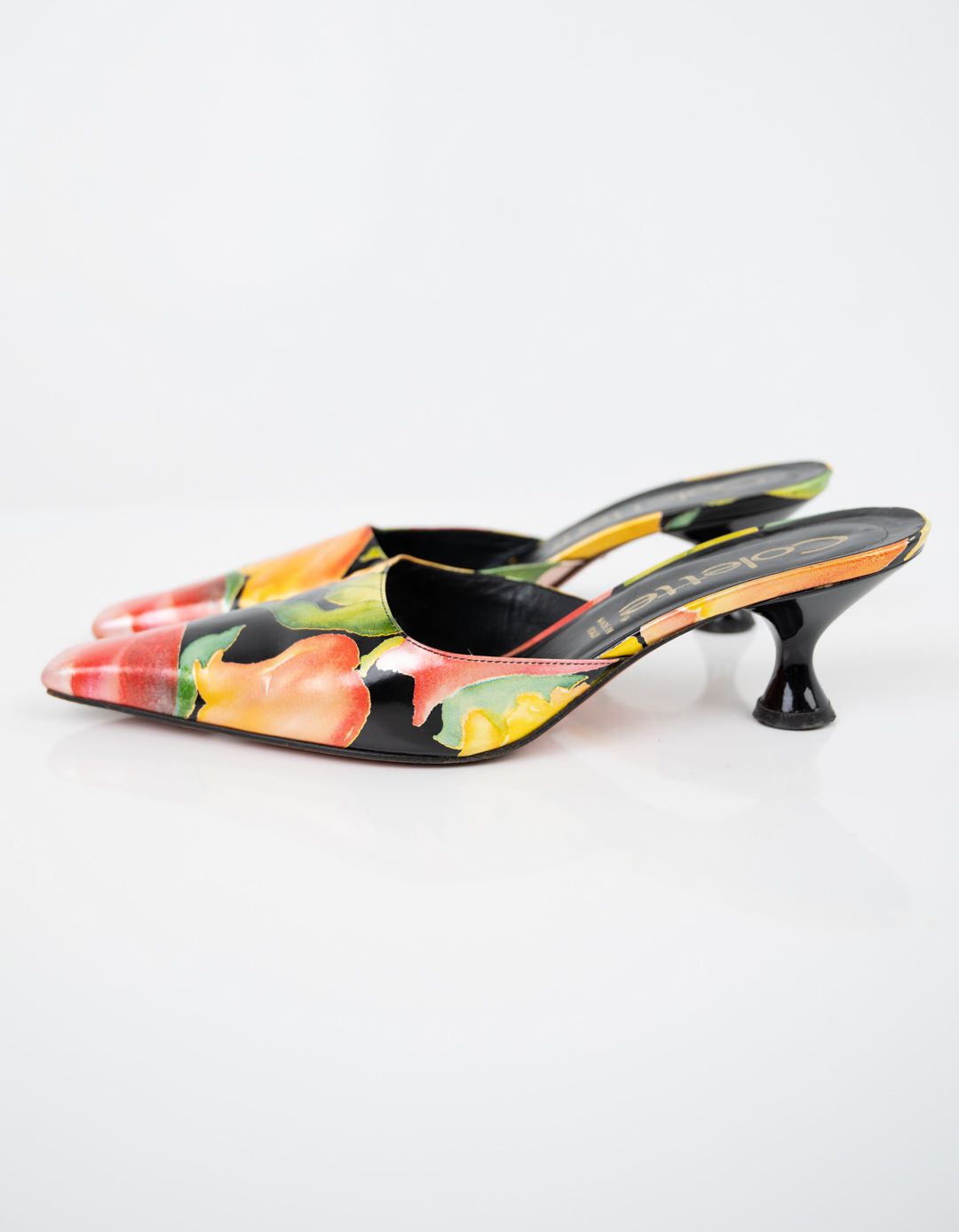 Colette Patent Leather Tulip Mules (38) - 4