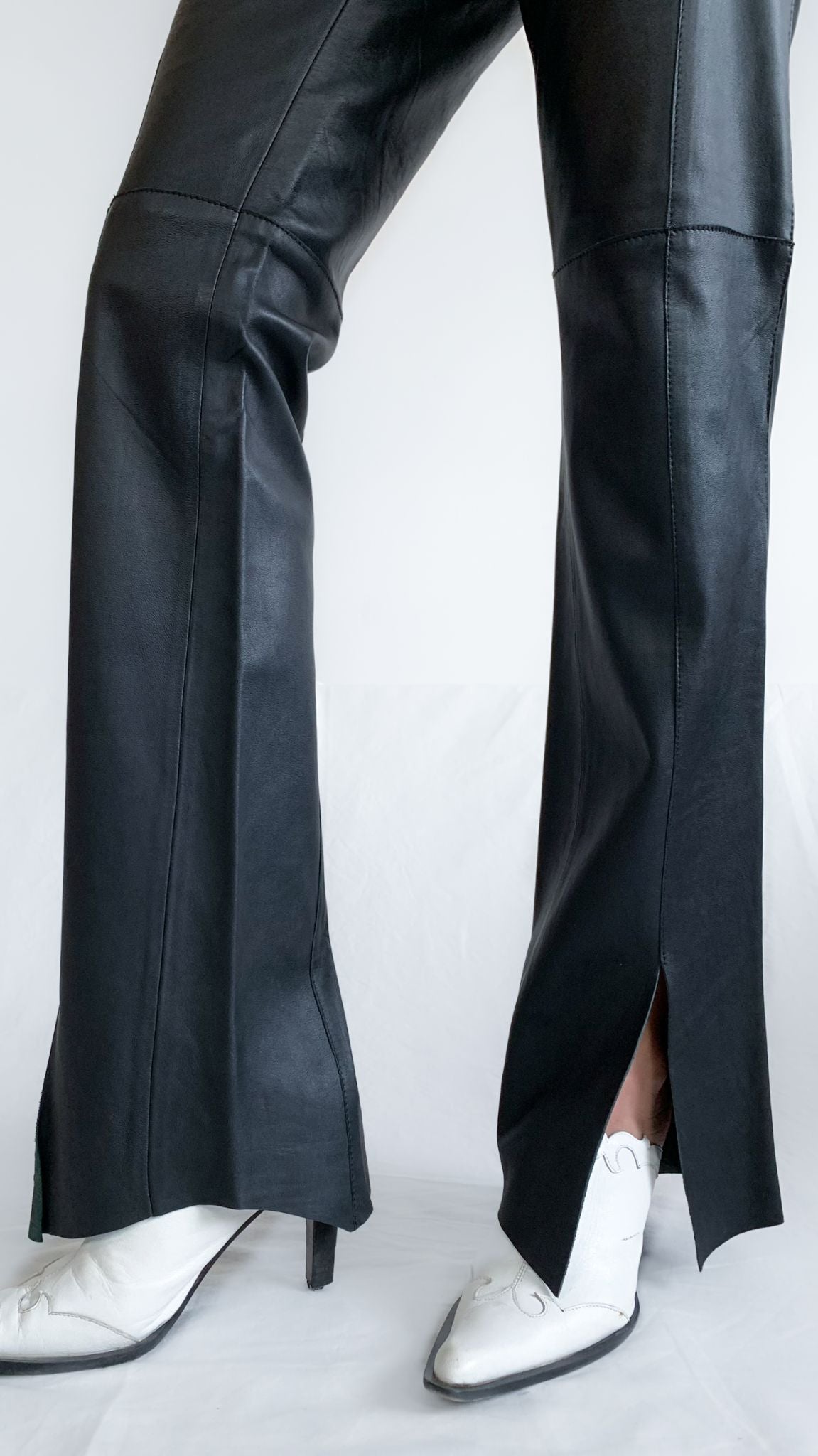 Pianca Slit Leg Leather Pant - 2