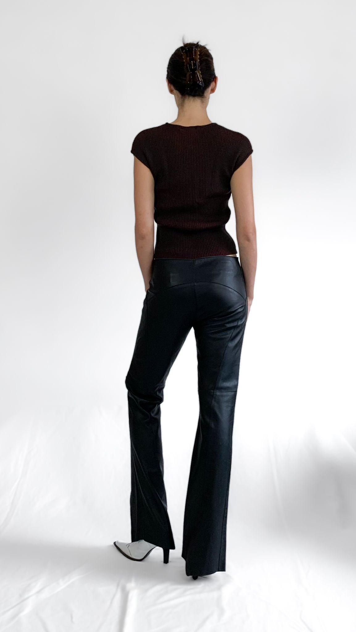 Pianca Slit Leg Leather Pant - 3