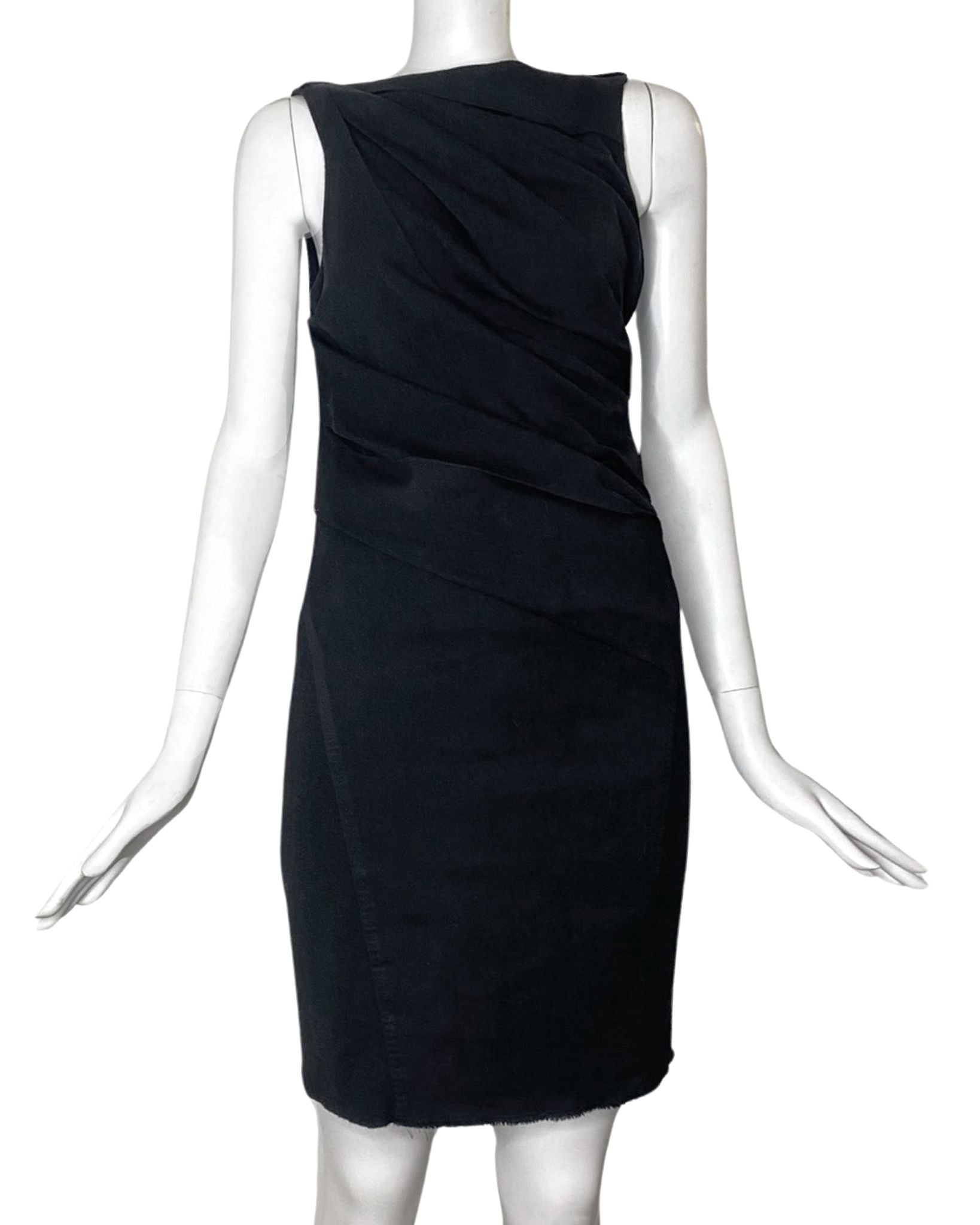 HELMUT LANG RUCH FRONT PANEL DRESS - 1